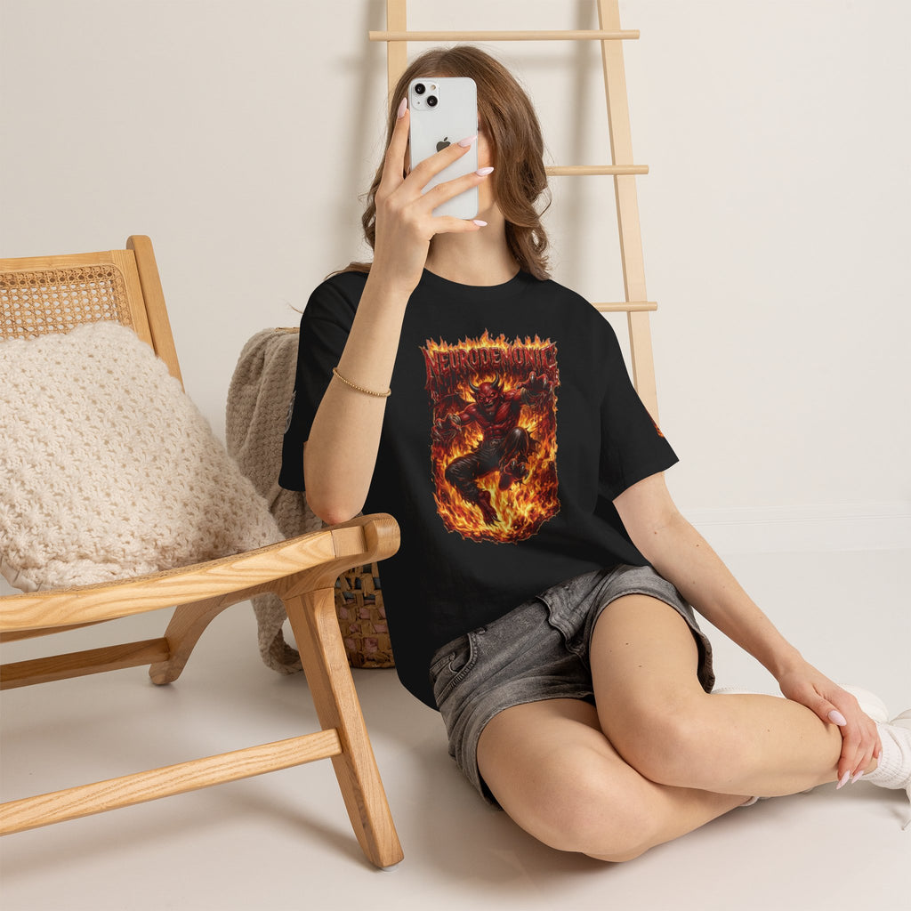 NeuroDemonic® Infernal Demon T-Shirt – Premium Gildan Underground Metal & Drum and Bass Streetwear | Premium Heavy Metal Edition