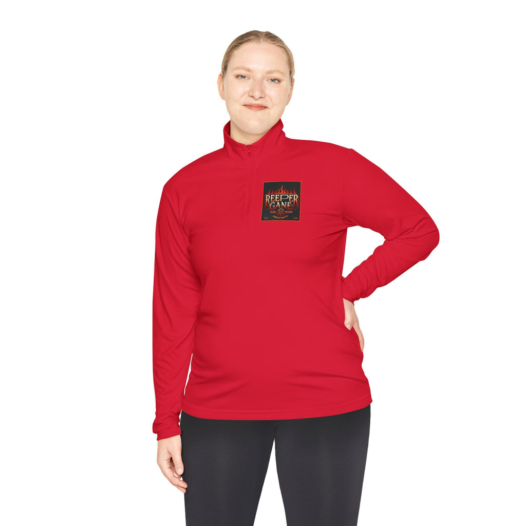 REEPER GANE Unisex Quarter-Zip Pullover JUNGLIST MILITIA