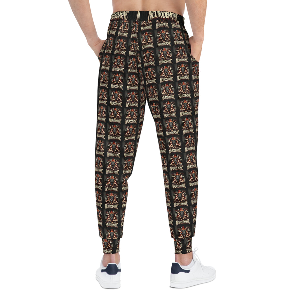 NeuroDemonic Infernal Baphomet Joggers – Premium All-Over Print Streetwear Edition