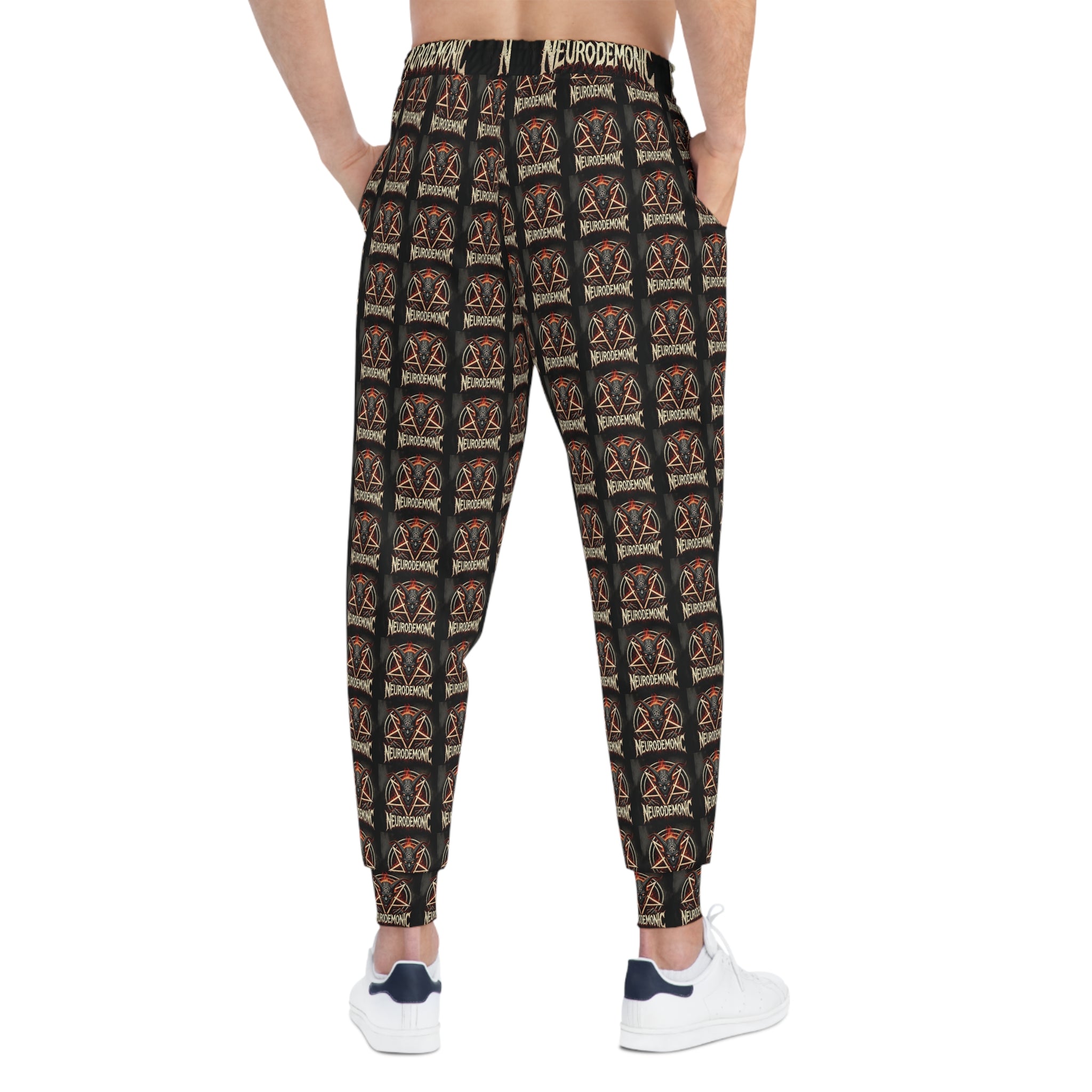 NeuroDemonic Infernal Baphomet Joggers – Premium All-Over Print Streetwear Edition