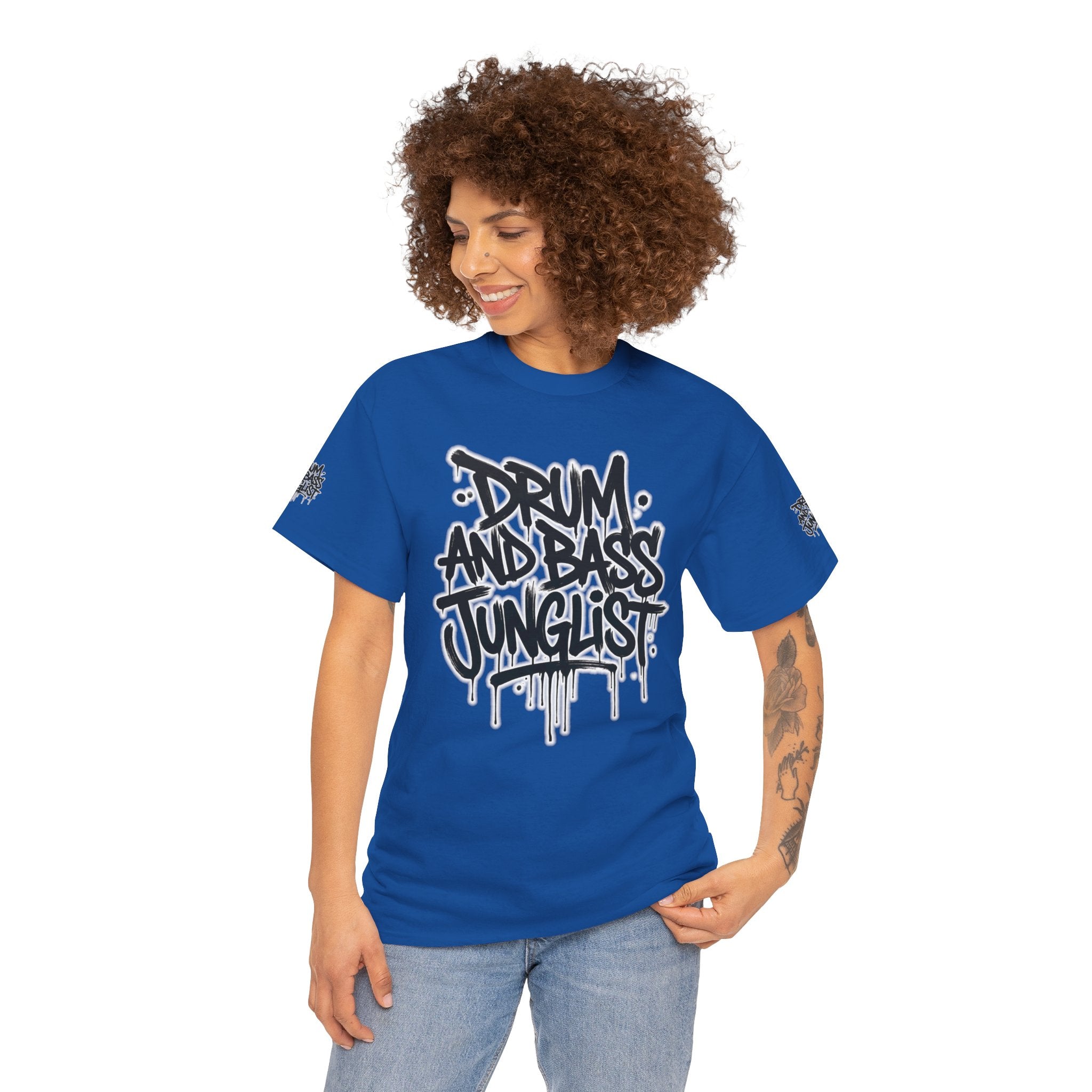 Junglist Militia™ Since 1996 | Drum & Bass Junglist Graffiti Gildan Premium Cotton T-Shirt | NeuroDemonic Records Official Streetwear | 10 Colors