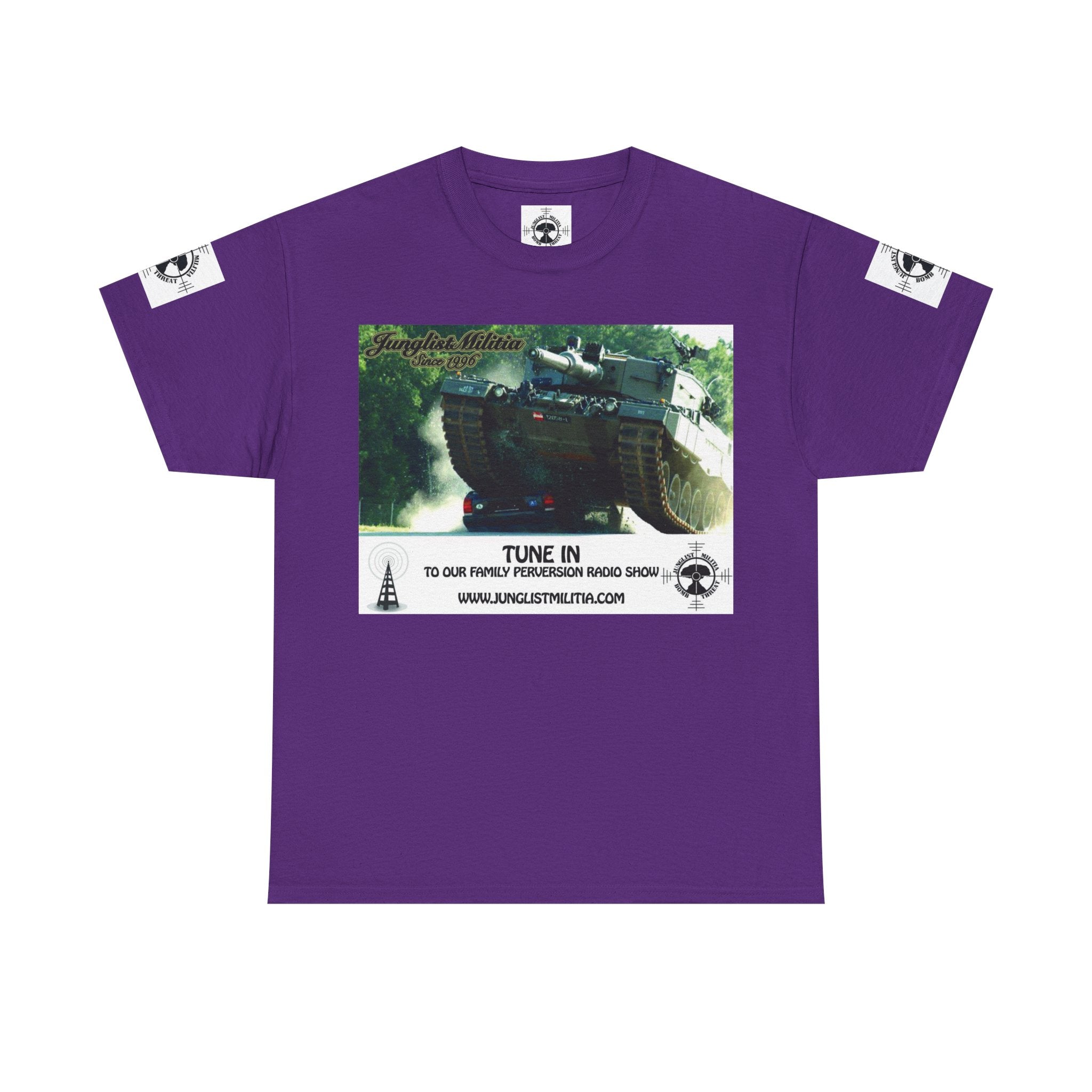 Classic Radio Junglist Militia The Junglist Militia Family Perversion Radio Show Los Angeles, California. Unisex Gildan T-Shirt