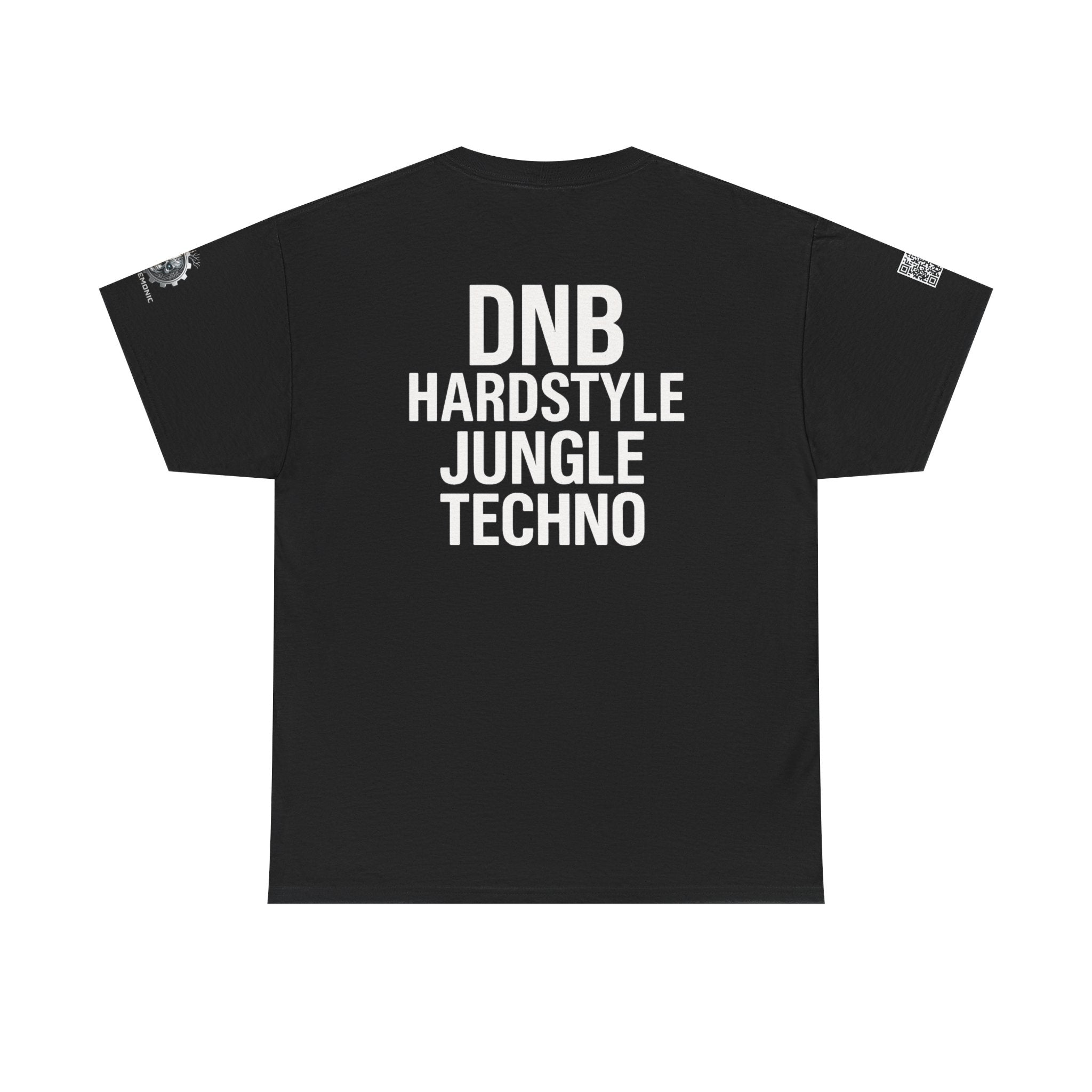NeuroDemonic Electronic Music Genres T-Shirt — DNB Hardstyle Jungle Techno Graphic Tee