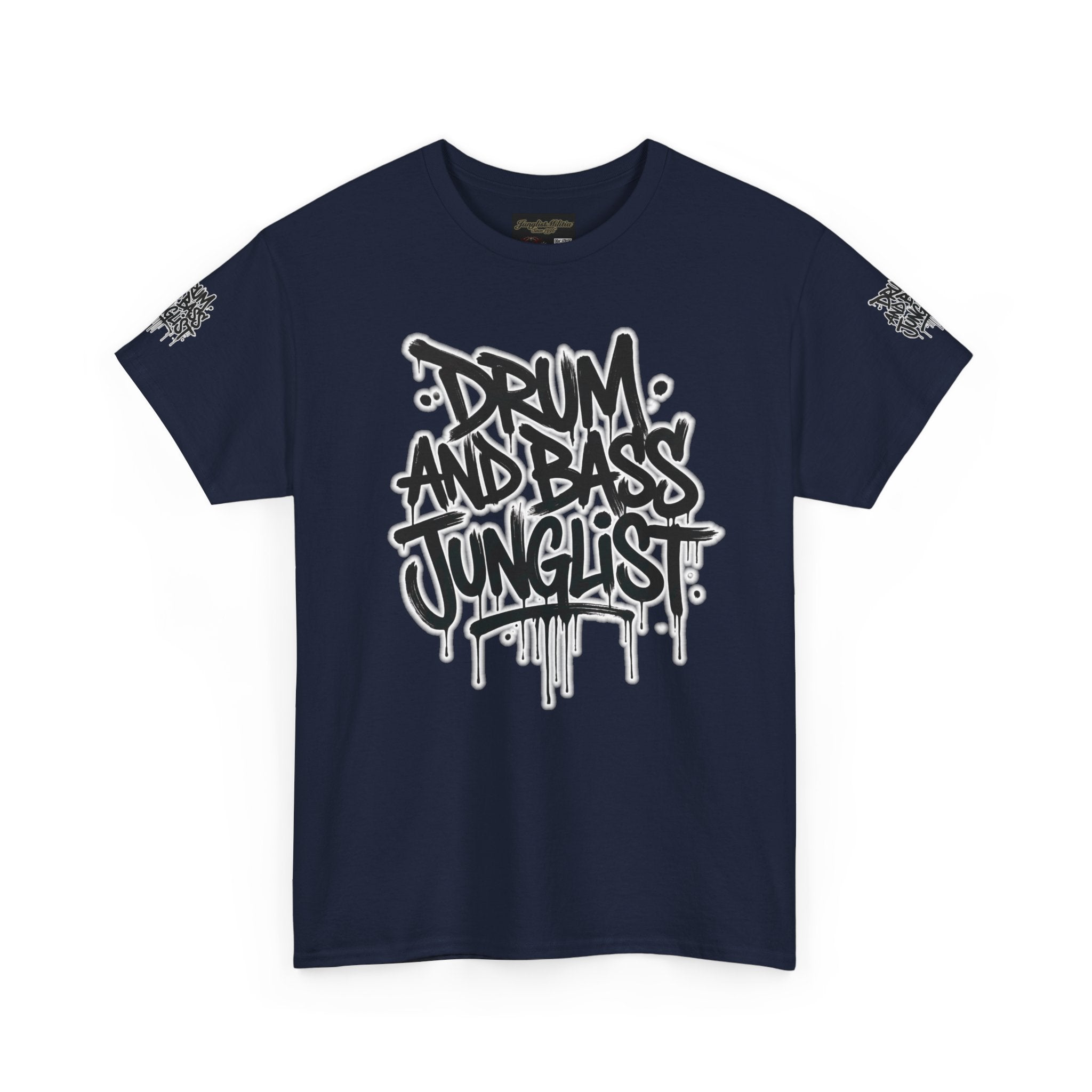Junglist Militia™ Since 1996 | Drum & Bass Junglist Graffiti Gildan Premium Cotton T-Shirt | NeuroDemonic Records Official Streetwear | 10 Colors