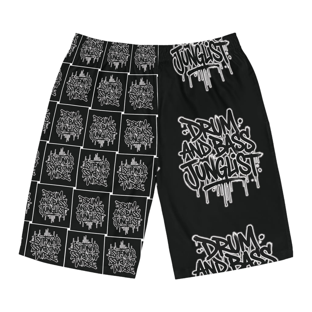 Drum & Bass Junglist Premium Board Shorts – NeuroDemonic Streetwear Edition