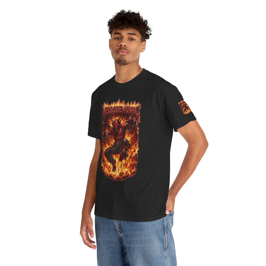 NeuroDemonic® Infernal Demon T-Shirt – Premium Gildan Underground Metal & Drum and Bass Streetwear | Premium Heavy Metal Edition
