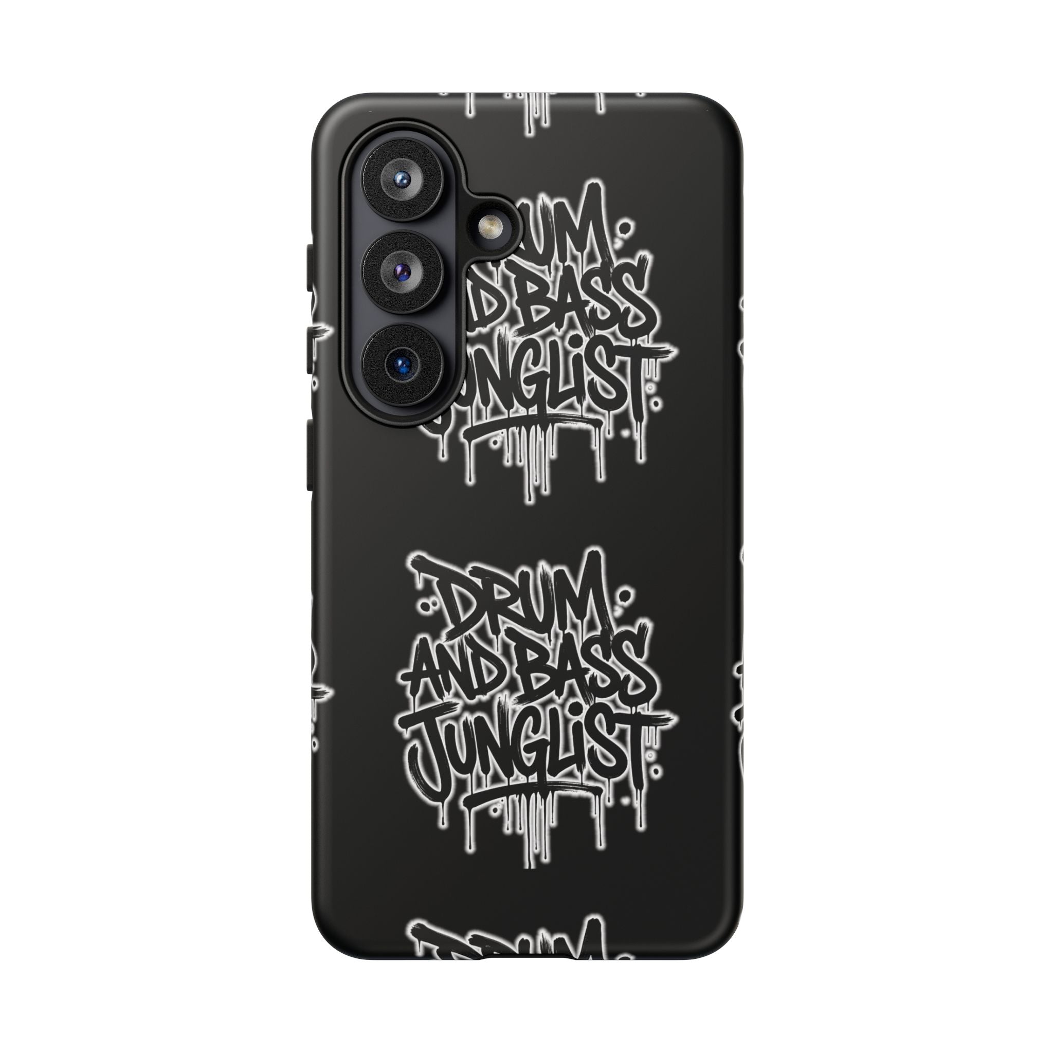 Drum and Bass Junglist Black Graffiti Tough Phone Case | iPhone & Samsung Protective Case
