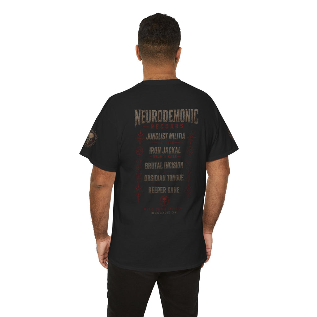 NeuroDemonic Records™ Premium Gildan Cotton T-Shirt – Gargoyle Demon Tour Edition