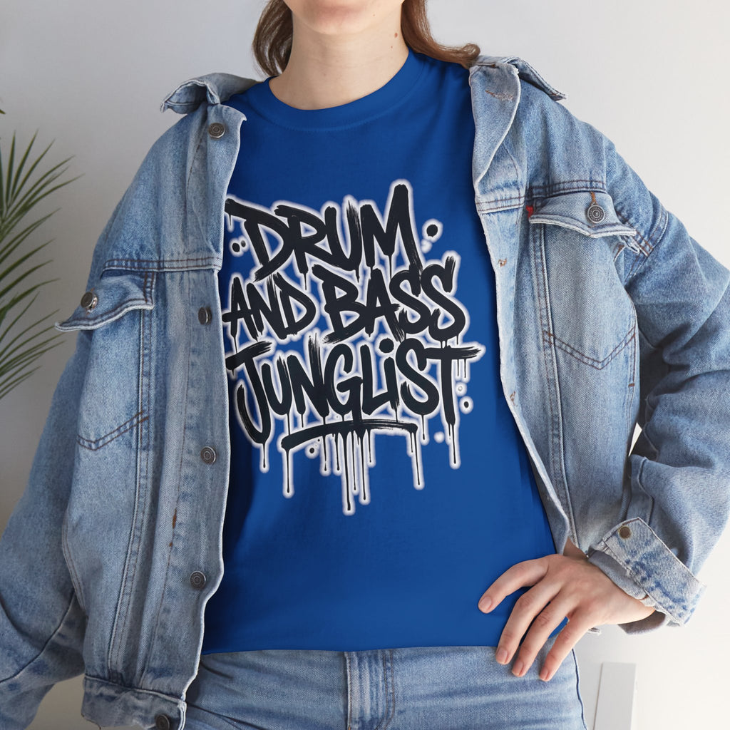 Junglist Militia™ Since 1996 | Drum & Bass Junglist Graffiti Gildan Premium Cotton T-Shirt | NeuroDemonic Records Official Streetwear | 10 Colors