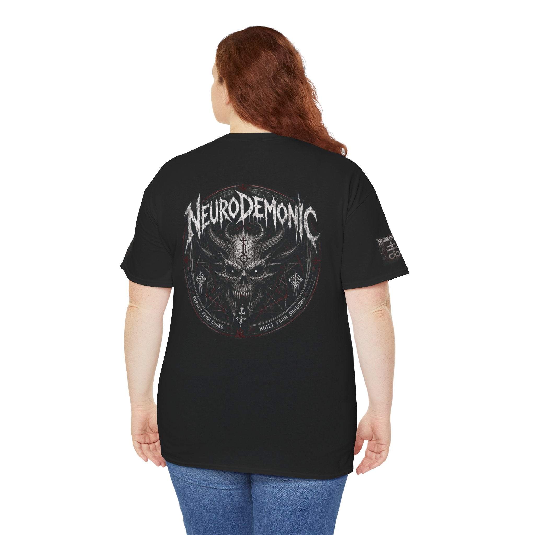 NeuroDemonic Cult Sigil T-Shirt – Forged From Sound, Built From Shadows | Premium Gildan Front & Back Graphic Tee