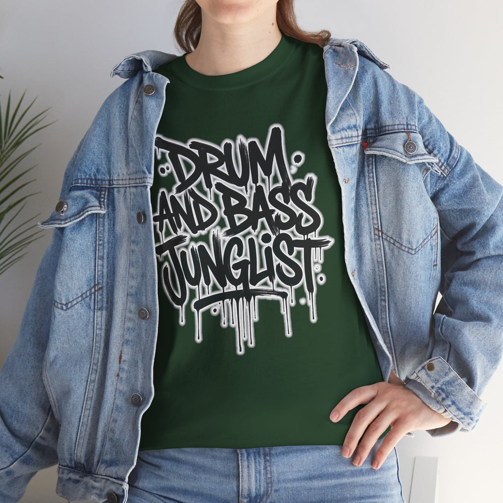 Junglist Militia™ Since 1996 | Drum & Bass Junglist Graffiti Gildan Premium Cotton T-Shirt | NeuroDemonic Records Official Streetwear | 10 Colors