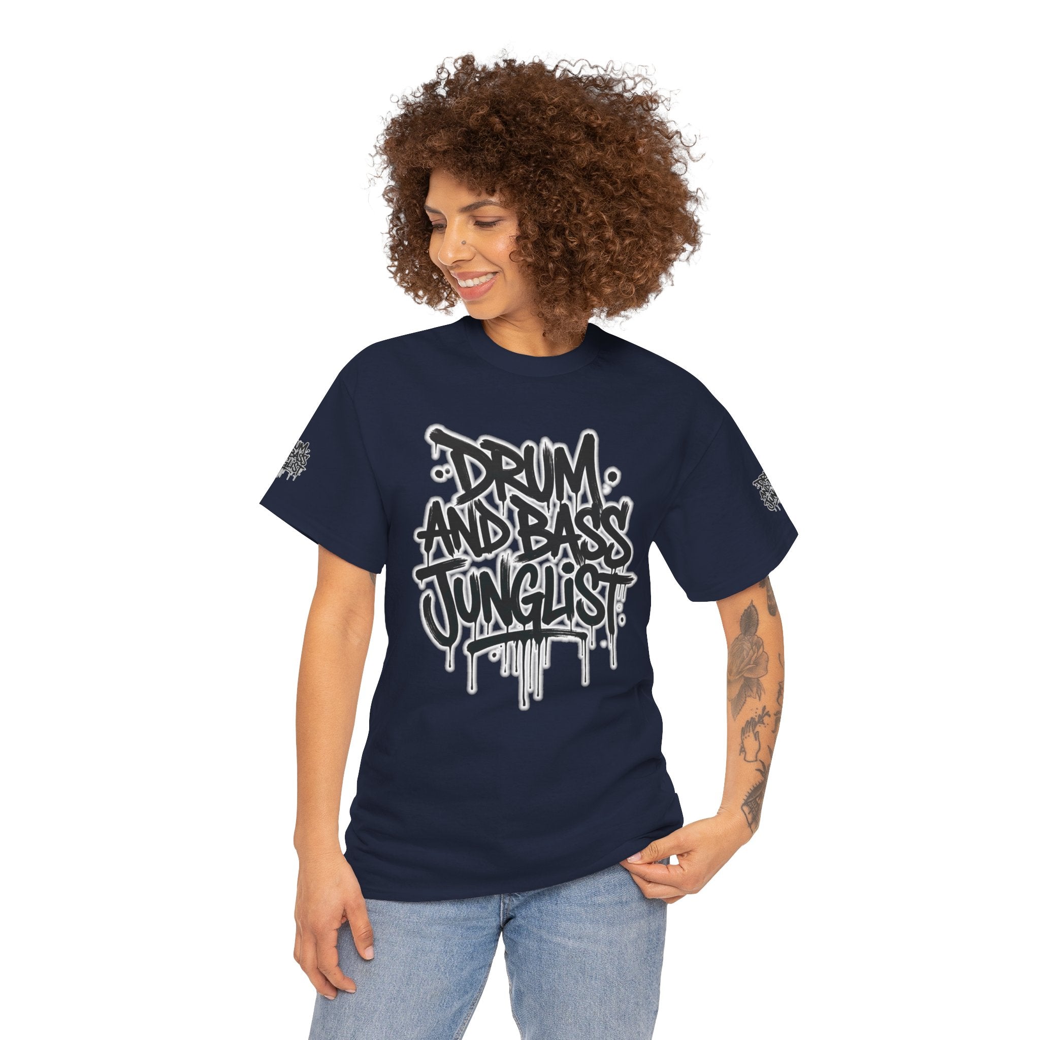 Junglist Militia™ Since 1996 | Drum & Bass Junglist Graffiti Gildan Premium Cotton T-Shirt | NeuroDemonic Records Official Streetwear | 10 Colors
