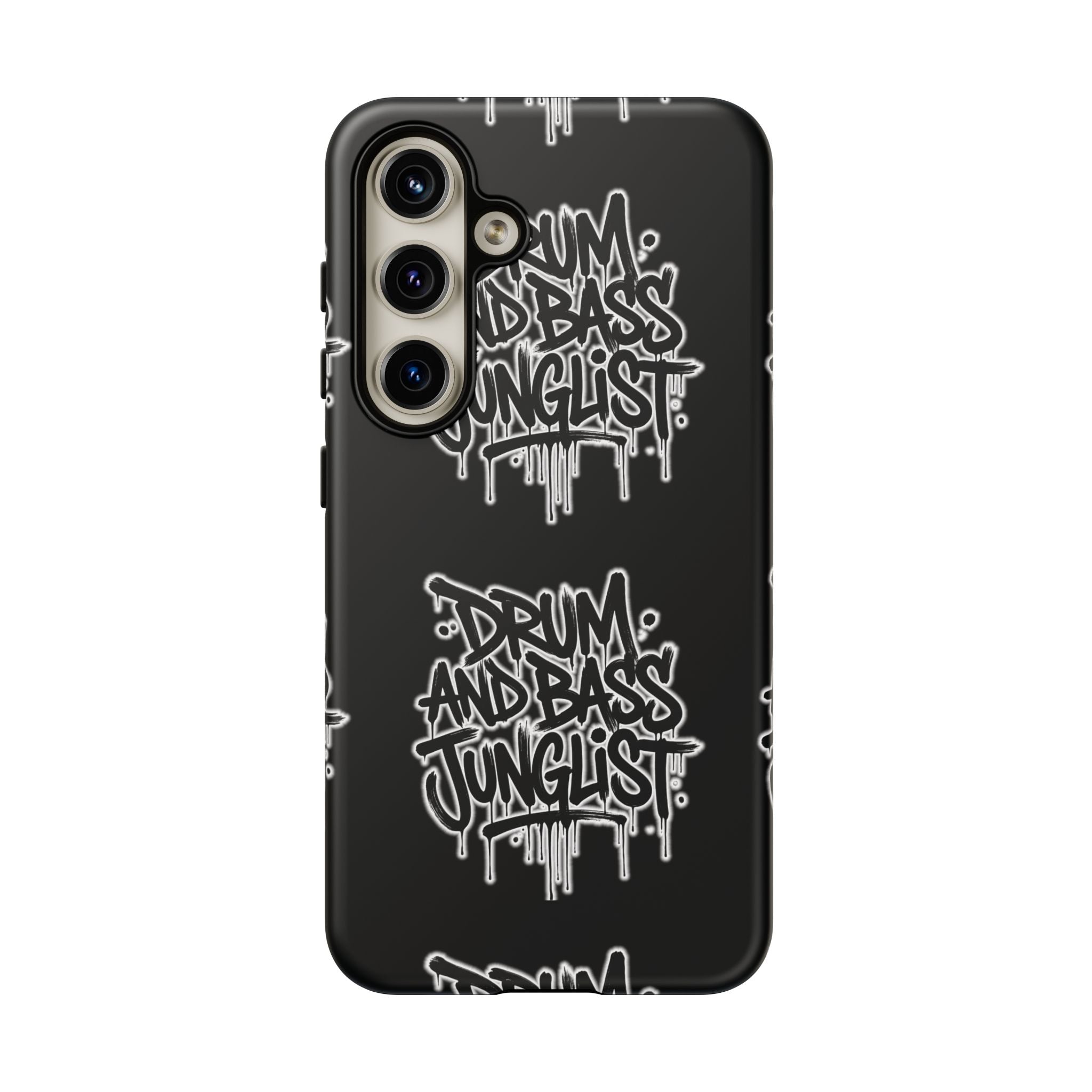 Drum and Bass Junglist Black Graffiti Tough Phone Case | iPhone & Samsung Protective Case