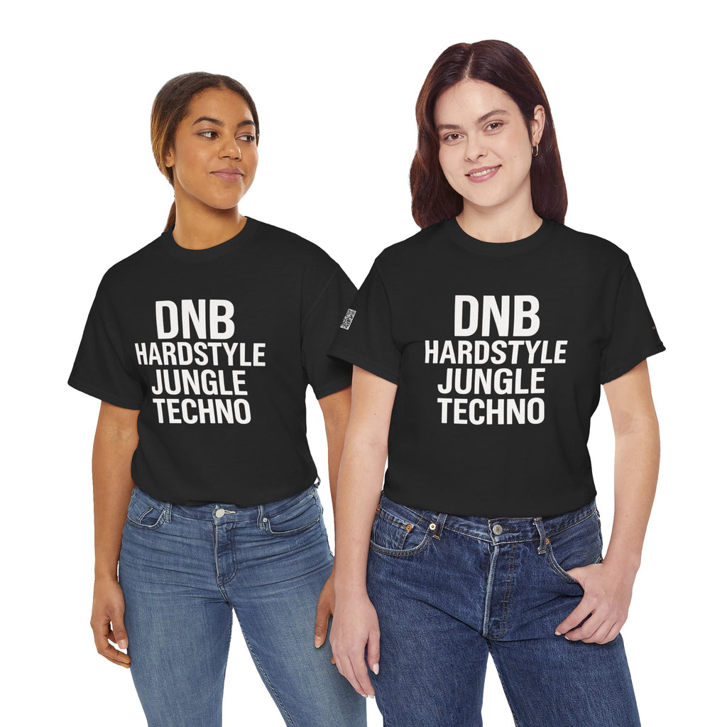 NeuroDemonic Electronic Music Genres T-Shirt — DNB Hardstyle Jungle Techno Graphic Tee