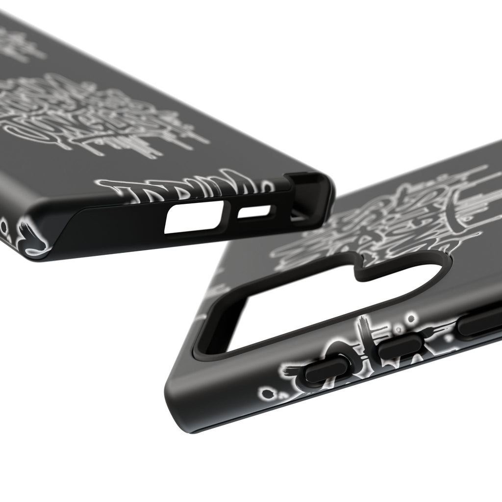 Drum and Bass Junglist Black Graffiti Tough Phone Case | iPhone & Samsung Protective Case