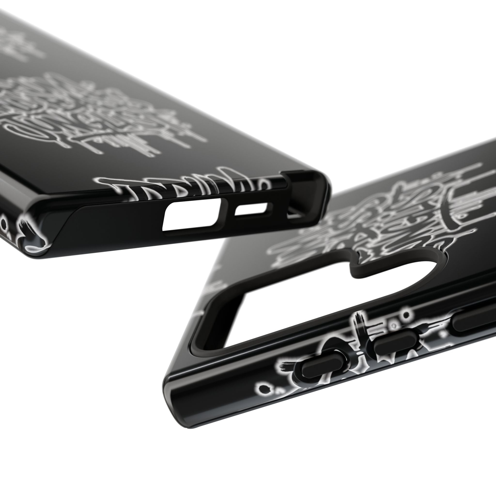 Drum and Bass Junglist Black Graffiti Tough Phone Case | iPhone & Samsung Protective Case