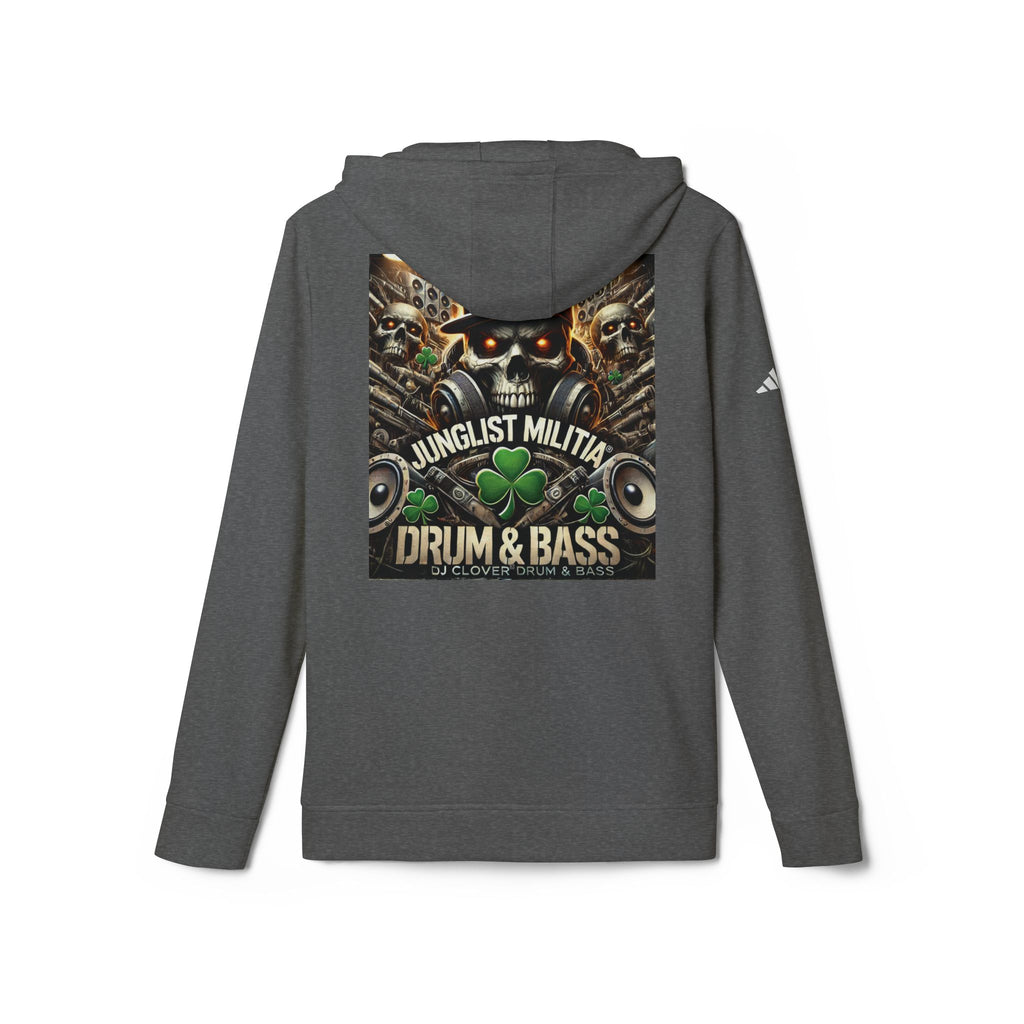 DJ CLOVER DRUM & BASS - CUSTOM adidas® Unisex Fleece Hoodie -  WEST COAST CALIFORNIA CUSTOM DESINGZ-JUNGLIST MILITIA-CLOVER