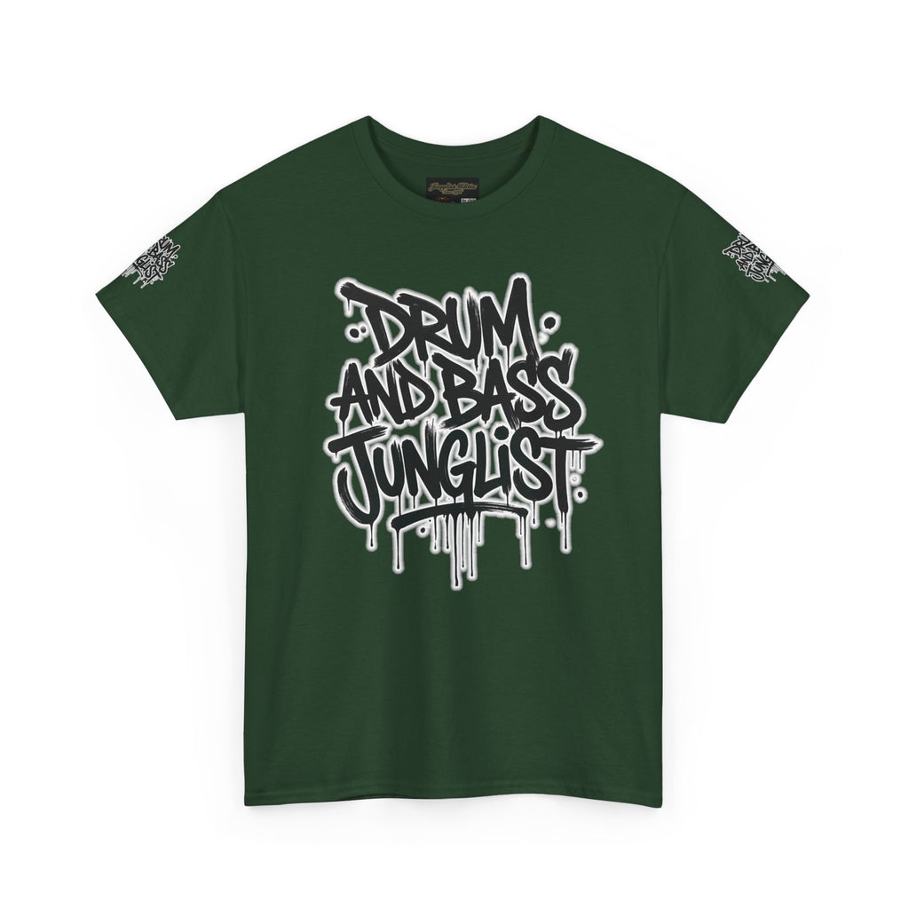 Junglist Militia™ Since 1996 | Drum & Bass Junglist Graffiti Gildan Premium Cotton T-Shirt | NeuroDemonic Records Official Streetwear | 10 Colors