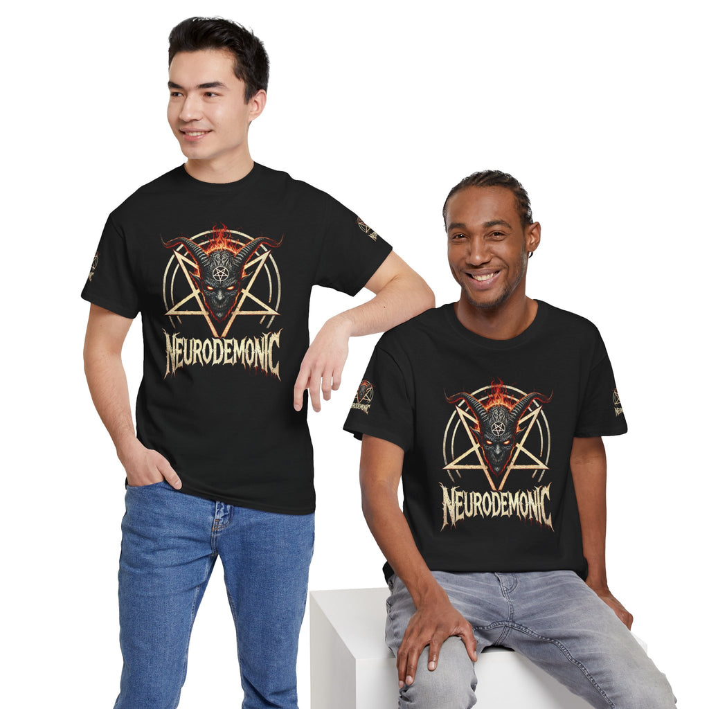 NeuroDemonic Baphomet Pentagram T-Shirt – Heavy Metal Streetwear Edition
