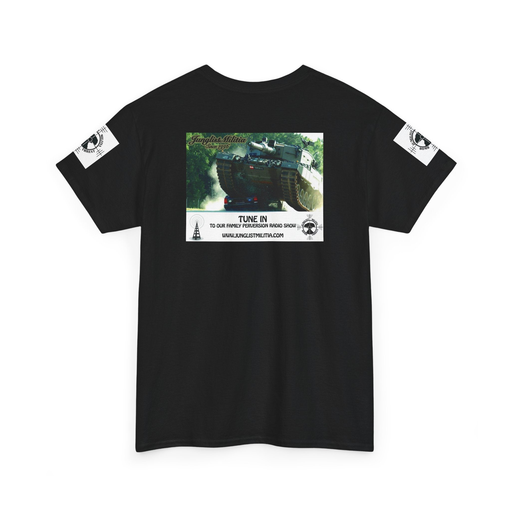 Classic Radio Junglist Militia The Junglist Militia Family Perversion Radio Show Los Angeles, California. Unisex Gildan T-Shirt