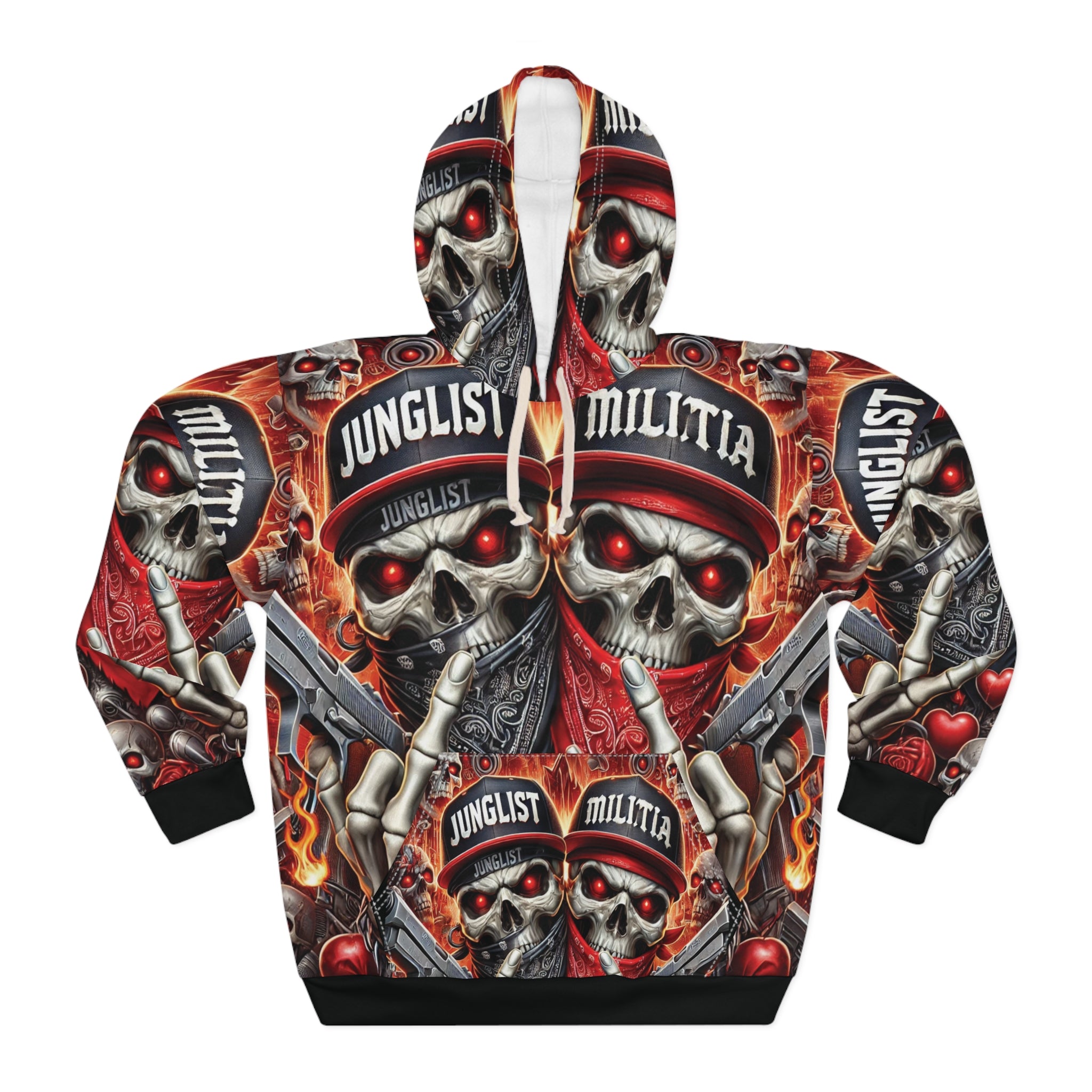 Junglist Militia™ Since 1996 Gangster Edition All-Over Print Hooded Jacket | Limited Edition Streetwear