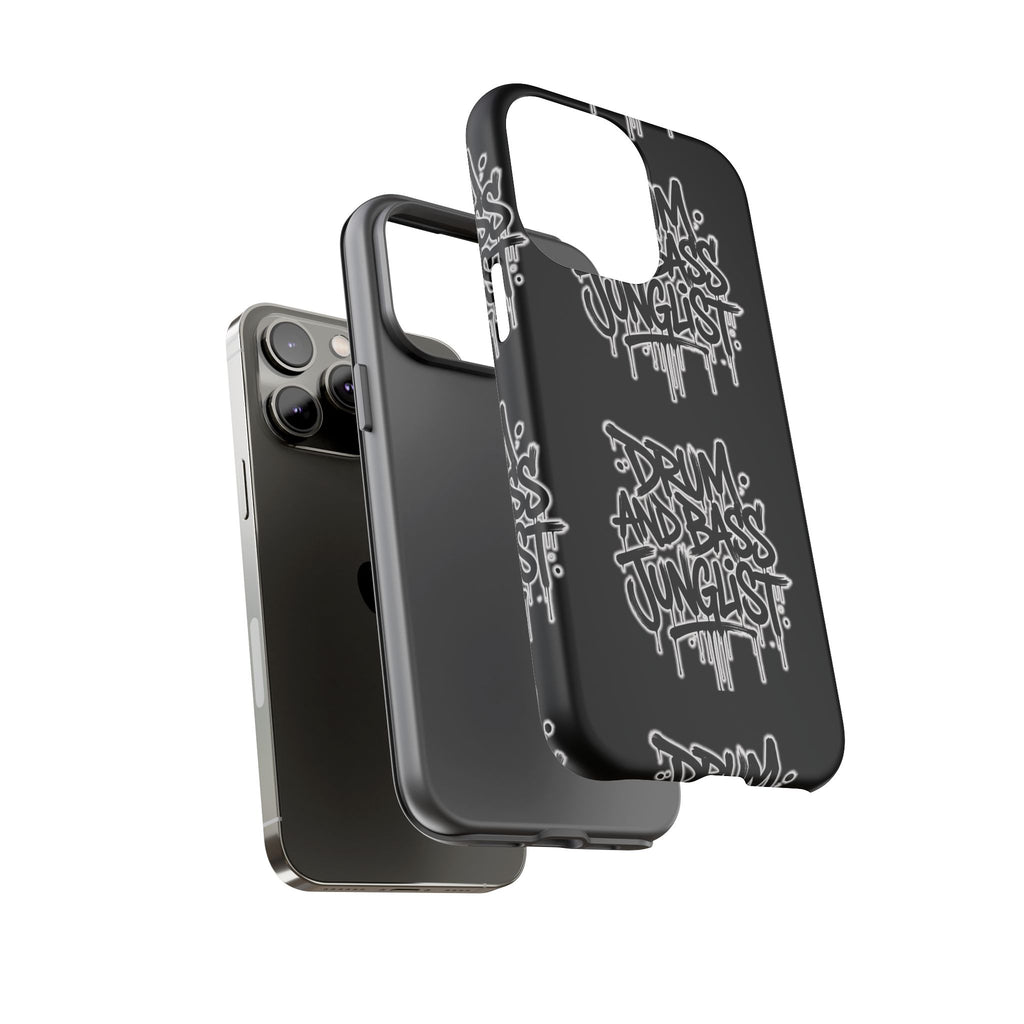 Drum and Bass Junglist Black Graffiti Tough Phone Case | iPhone & Samsung Protective Case