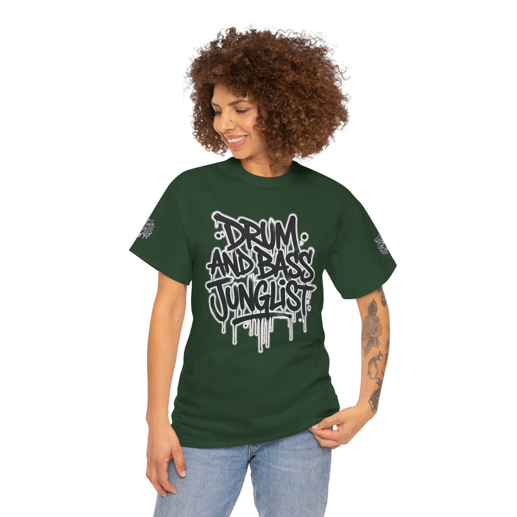 Junglist Militia™ Since 1996 | Drum & Bass Junglist Graffiti Gildan Premium Cotton T-Shirt | NeuroDemonic Records Official Streetwear | 10 Colors