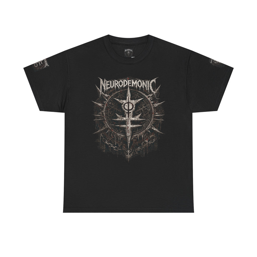 NeuroDemonic Cult Sigil T-Shirt – Forged From Sound, Built From Shadows | Premium Gildan Front & Back Graphic Tee
