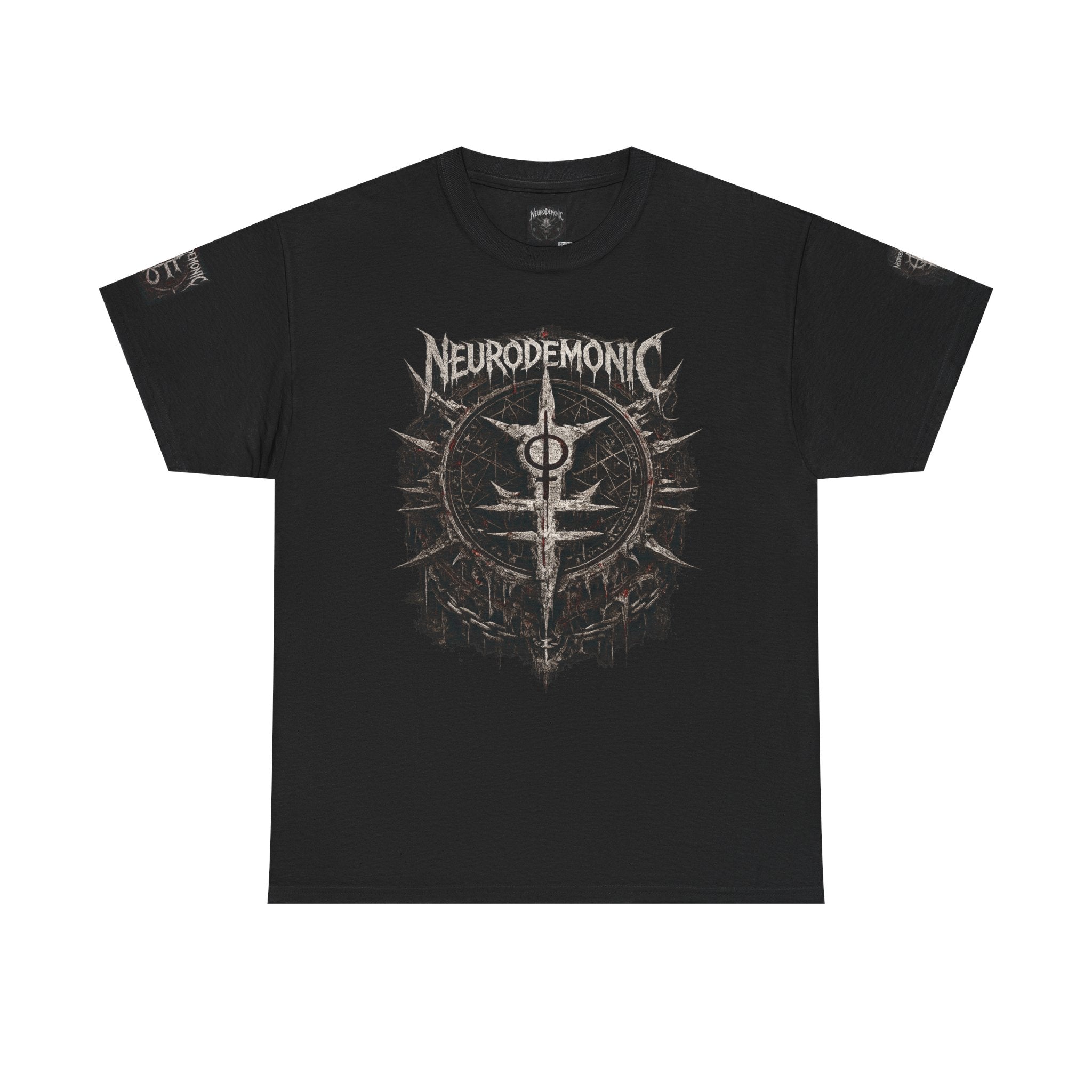NeuroDemonic Cult Sigil T-Shirt – Forged From Sound, Built From Shadows | Premium Gildan Front & Back Graphic Tee