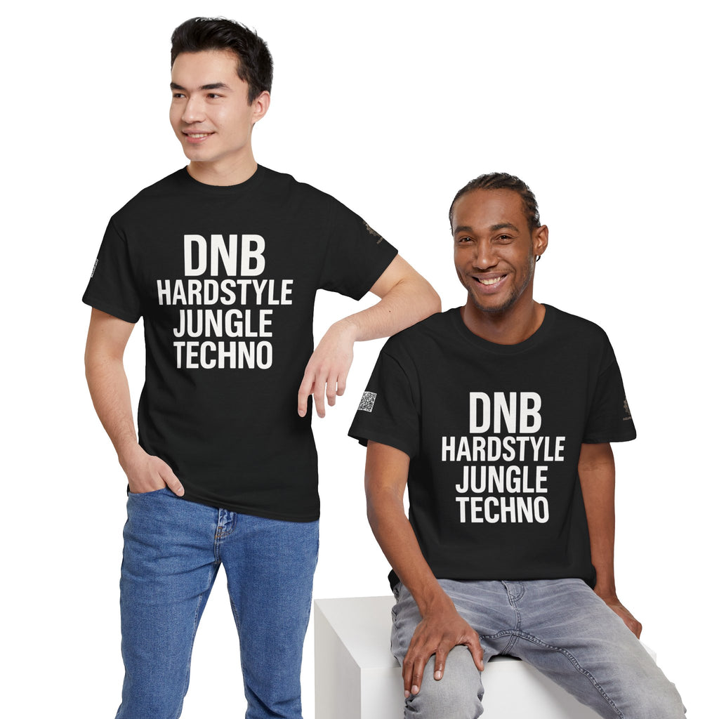 NeuroDemonic Electronic Music Genres T-Shirt — DNB Hardstyle Jungle Techno Graphic Tee