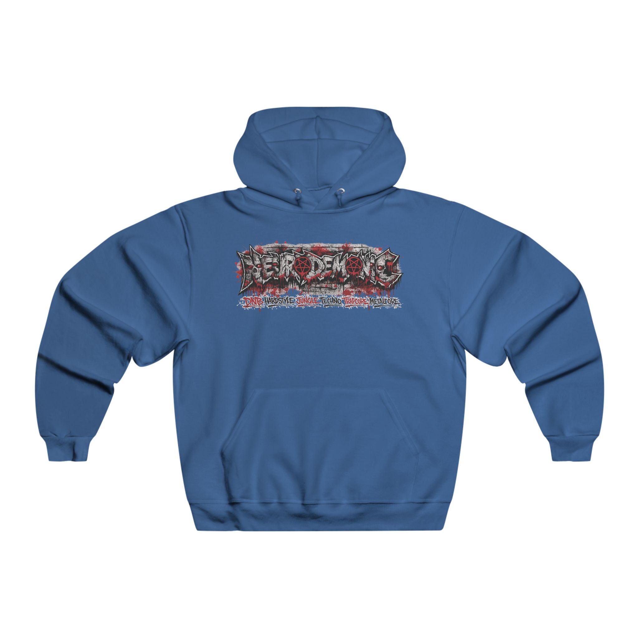 NEURODEMONIC™ Graffiti Skull Pentagram Hoodie | DNB Hardstyle Jungle Techno Trapcore Metalcore Streetwear | Jerseys® Edition