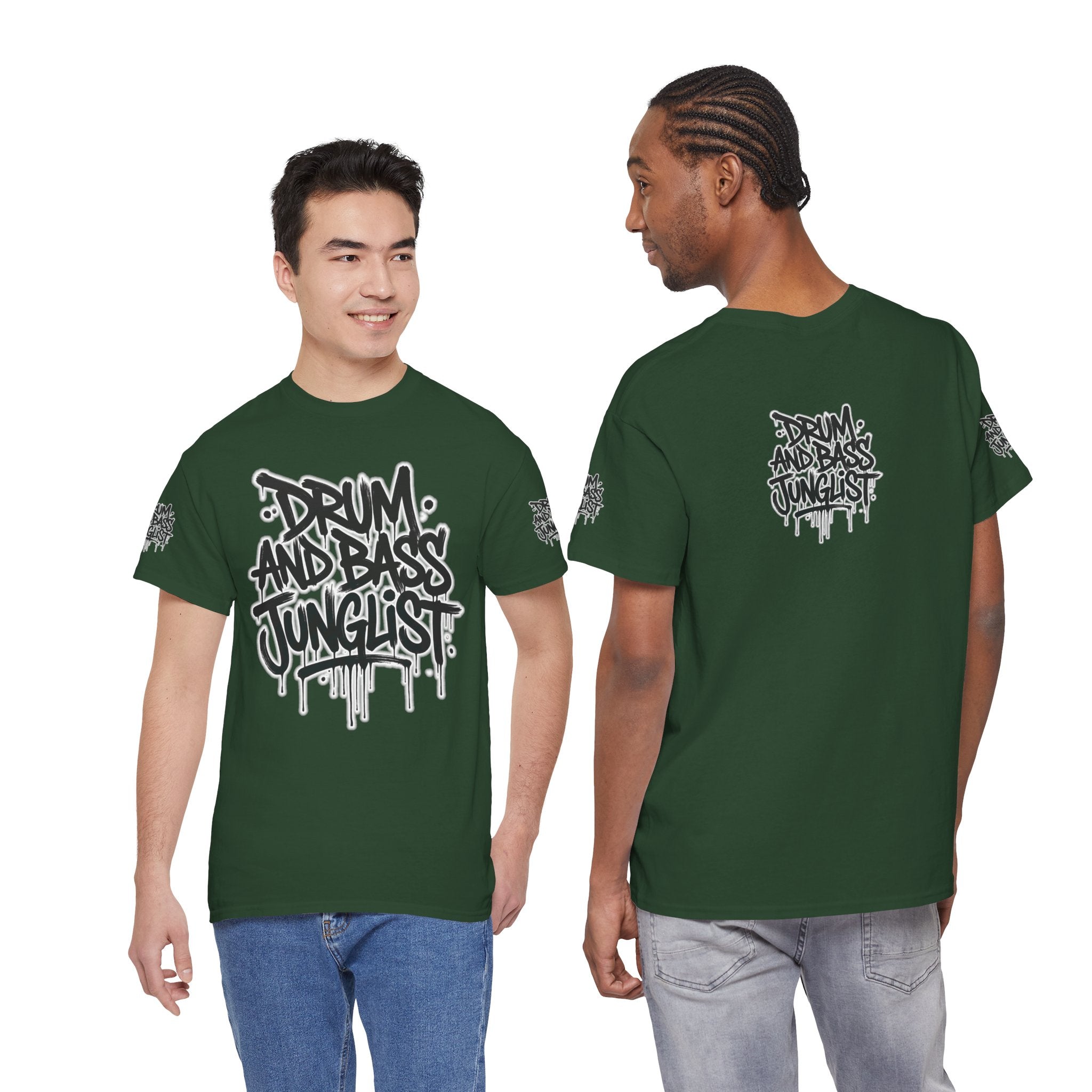 Junglist Militia™ Since 1996 | Drum & Bass Junglist Graffiti Gildan Premium Cotton T-Shirt | NeuroDemonic Records Official Streetwear | 10 Colors