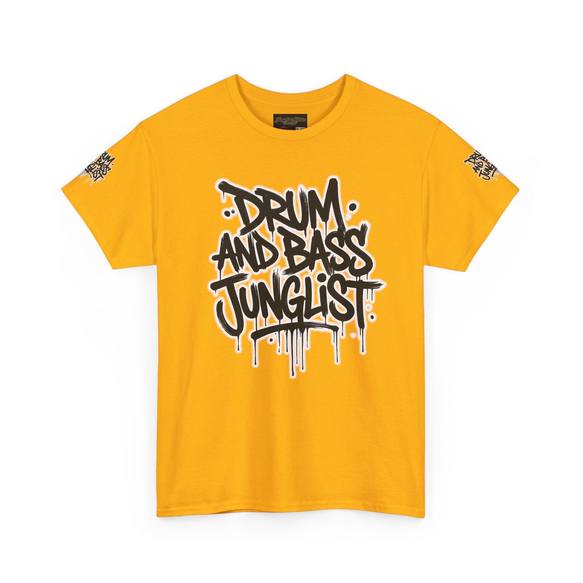 Junglist Militia™ Since 1996 | Drum & Bass Junglist Graffiti Gildan Premium Cotton T-Shirt | NeuroDemonic Records Official Streetwear | 10 Colors