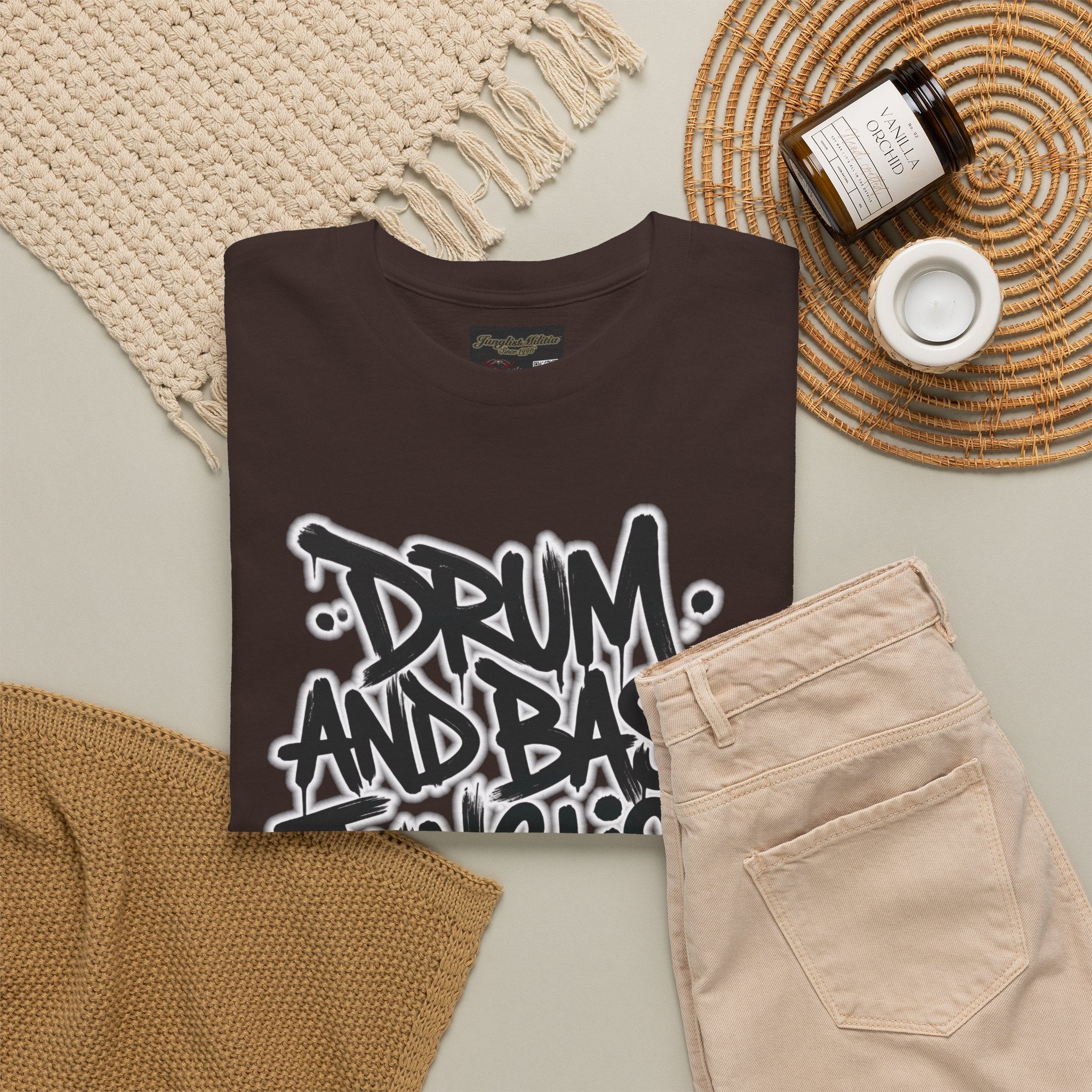 Junglist Militia™ Since 1996 | Drum & Bass Junglist Graffiti Gildan Premium Cotton T-Shirt | NeuroDemonic Records Official Streetwear | 10 Colors