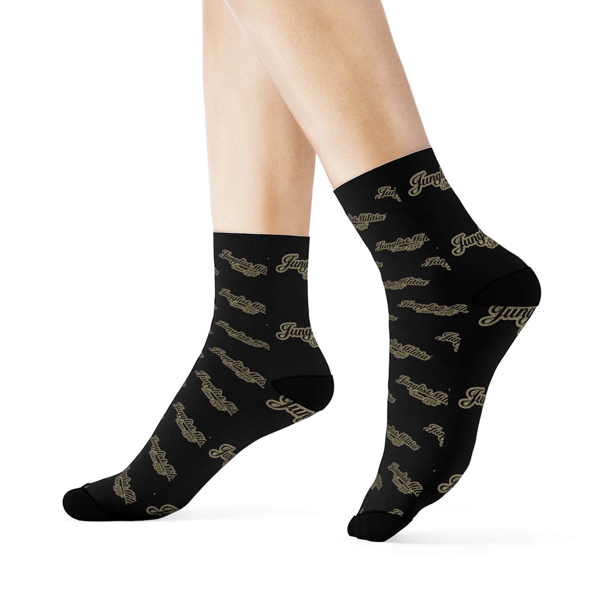 Crew Socks-Junglist Militia Since 1996 2nd Generation Logo