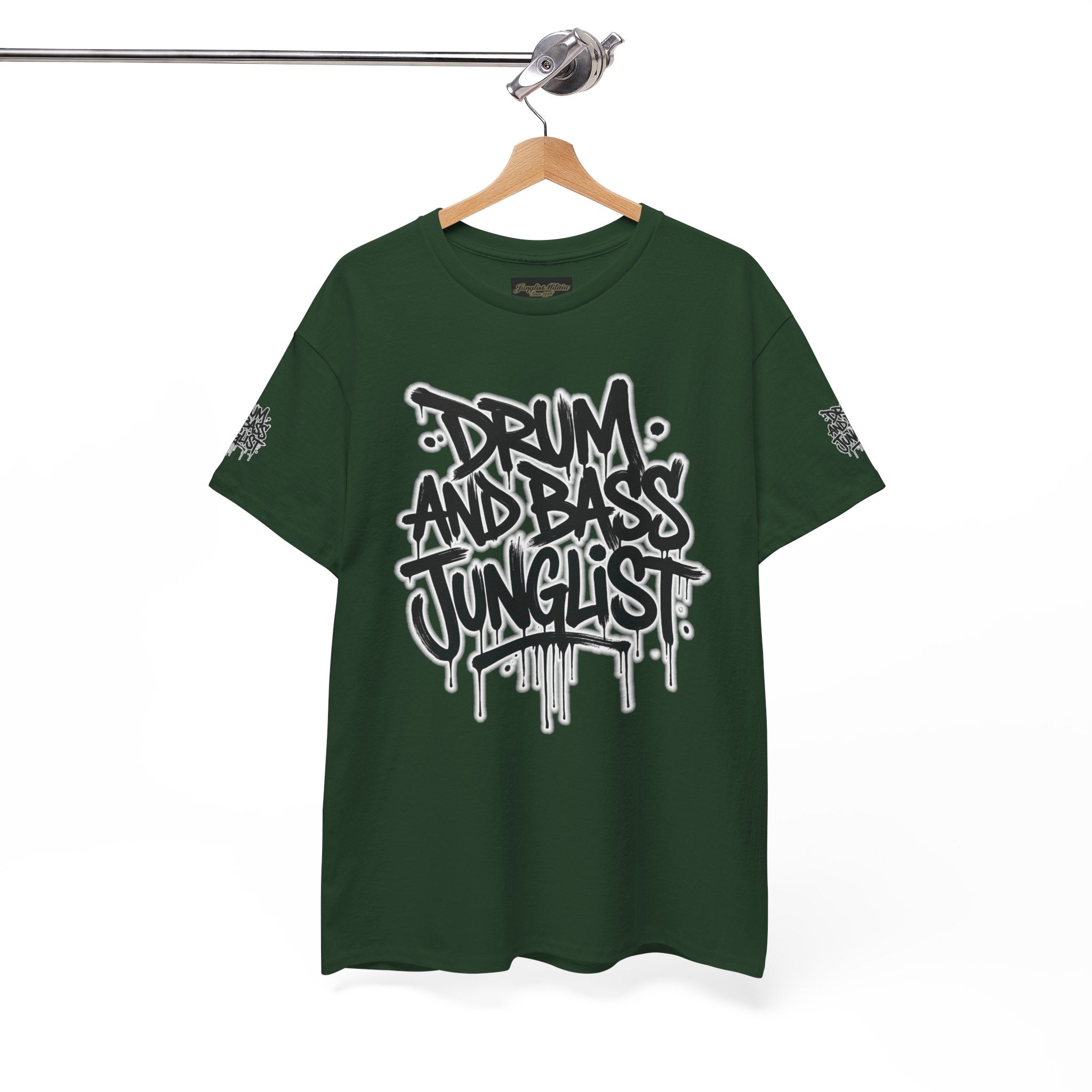 Junglist Militia™ Since 1996 | Drum & Bass Junglist Graffiti Gildan Premium Cotton T-Shirt | NeuroDemonic Records Official Streetwear | 10 Colors