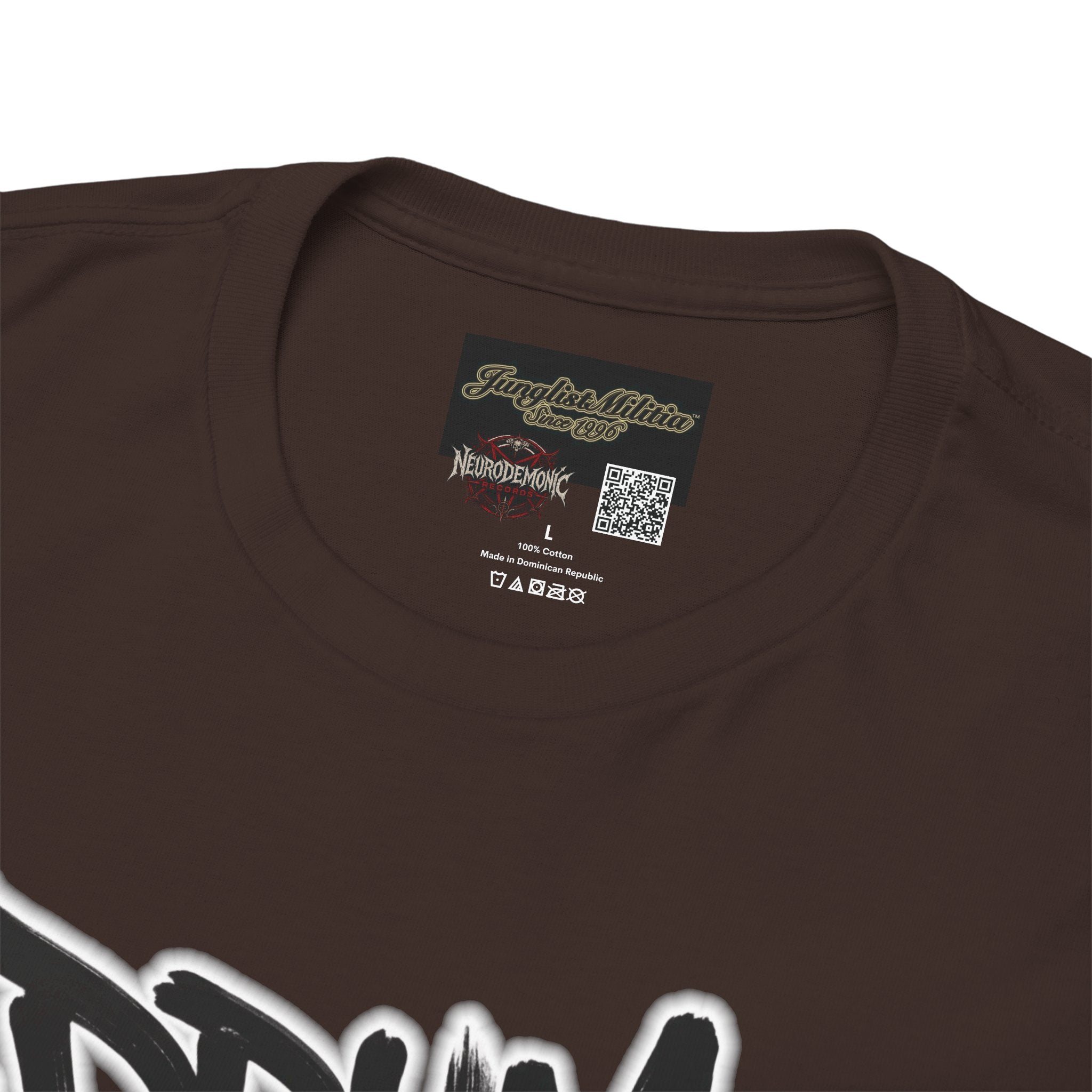 Junglist Militia™ Since 1996 | Drum & Bass Junglist Graffiti Gildan Premium Cotton T-Shirt | NeuroDemonic Records Official Streetwear | 10 Colors