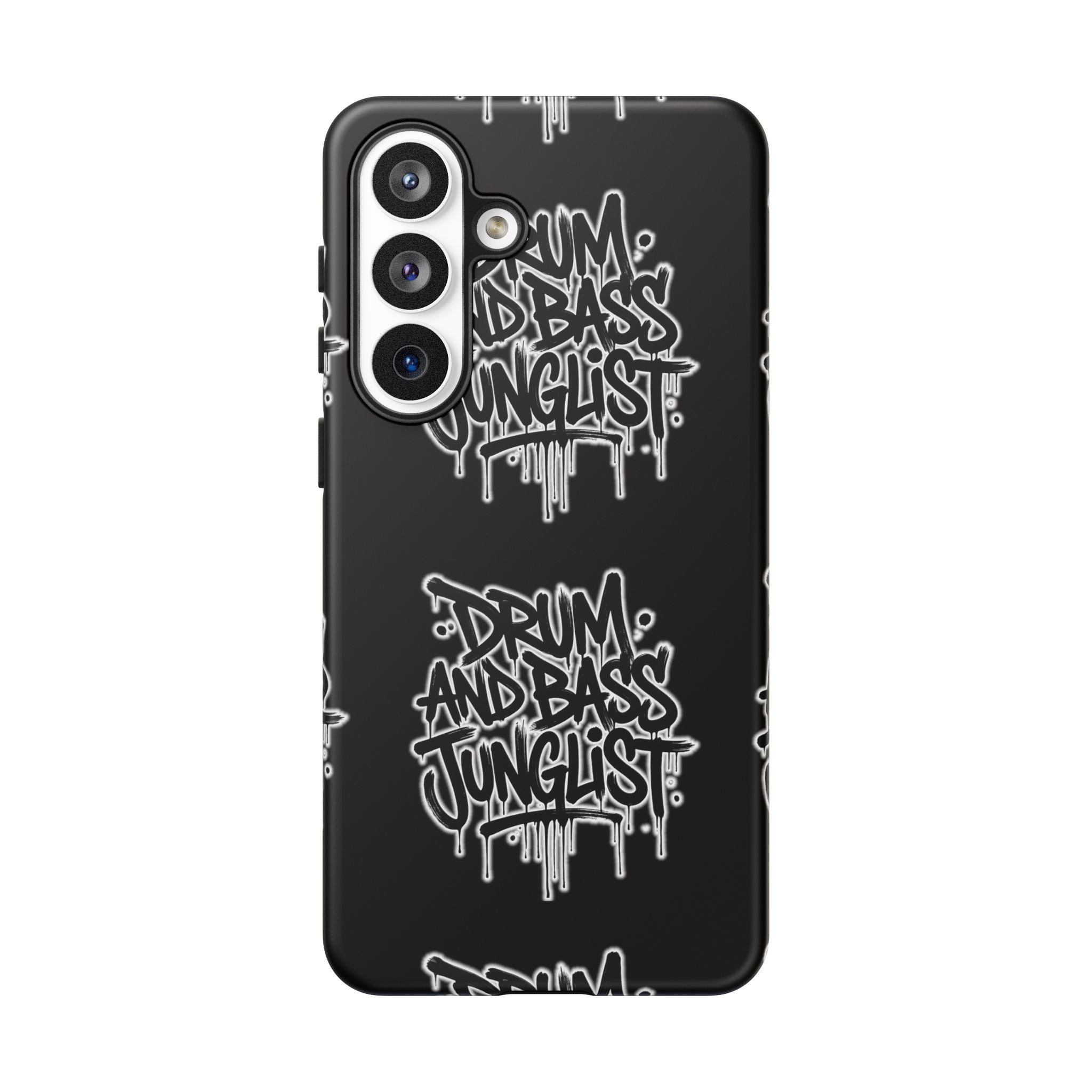 Drum and Bass Junglist Black Graffiti Tough Phone Case | iPhone & Samsung Protective Case