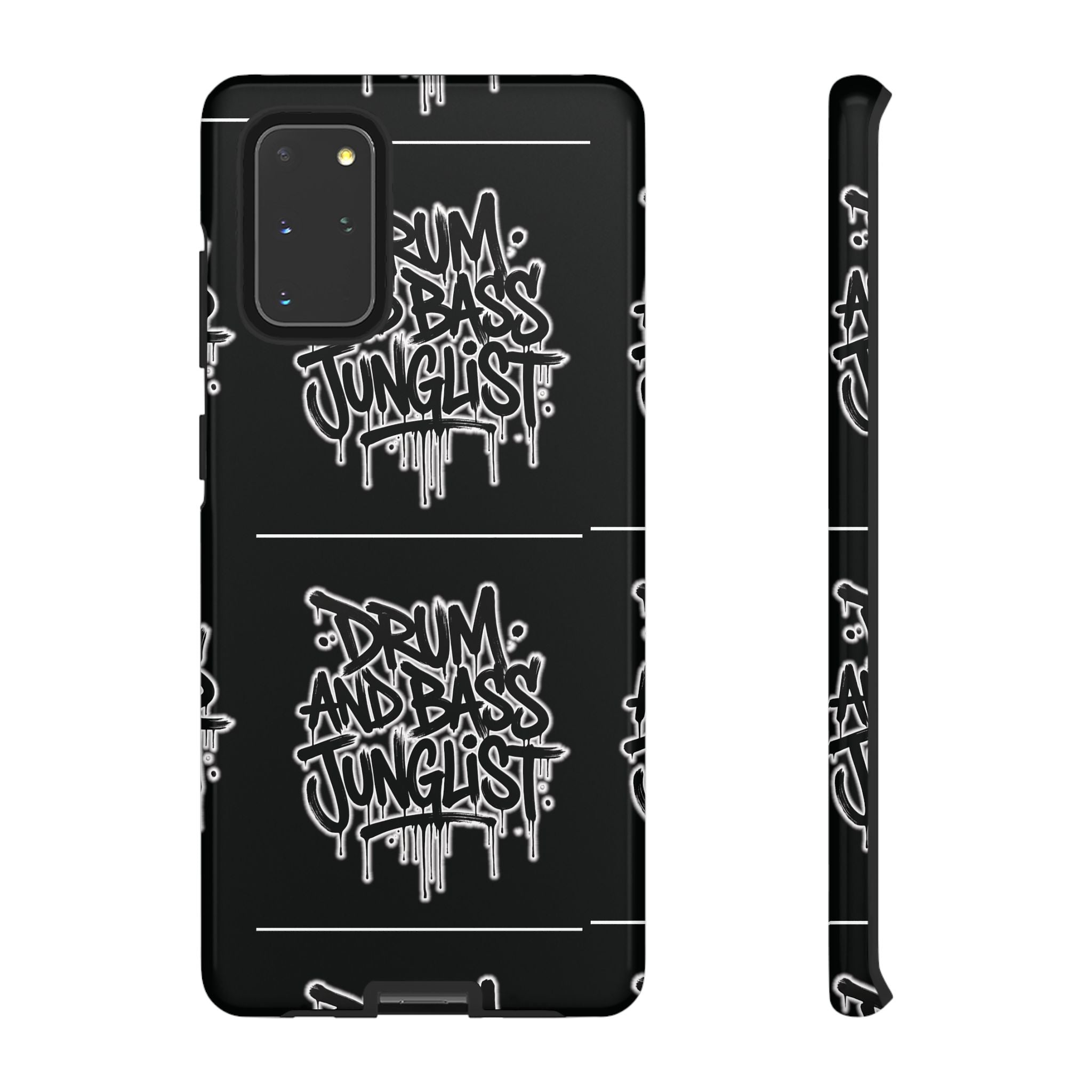 Drum and Bass Junglist Black Graffiti Tough Phone Case | iPhone & Samsung Protective Case