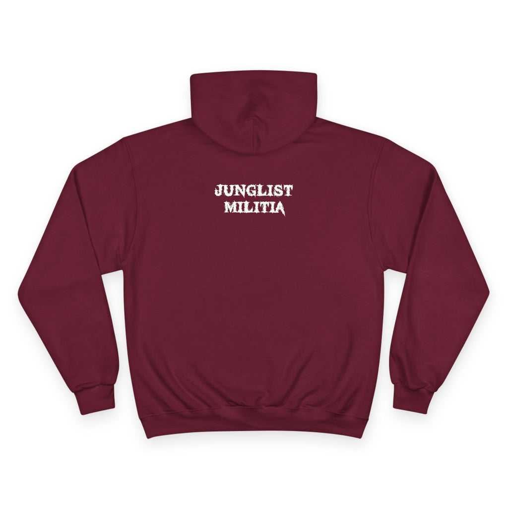 Champion Hoodie- White Power vs. White Ice Cream- The Black Tongue-Dirty Drumz- Project-Junglist Militia