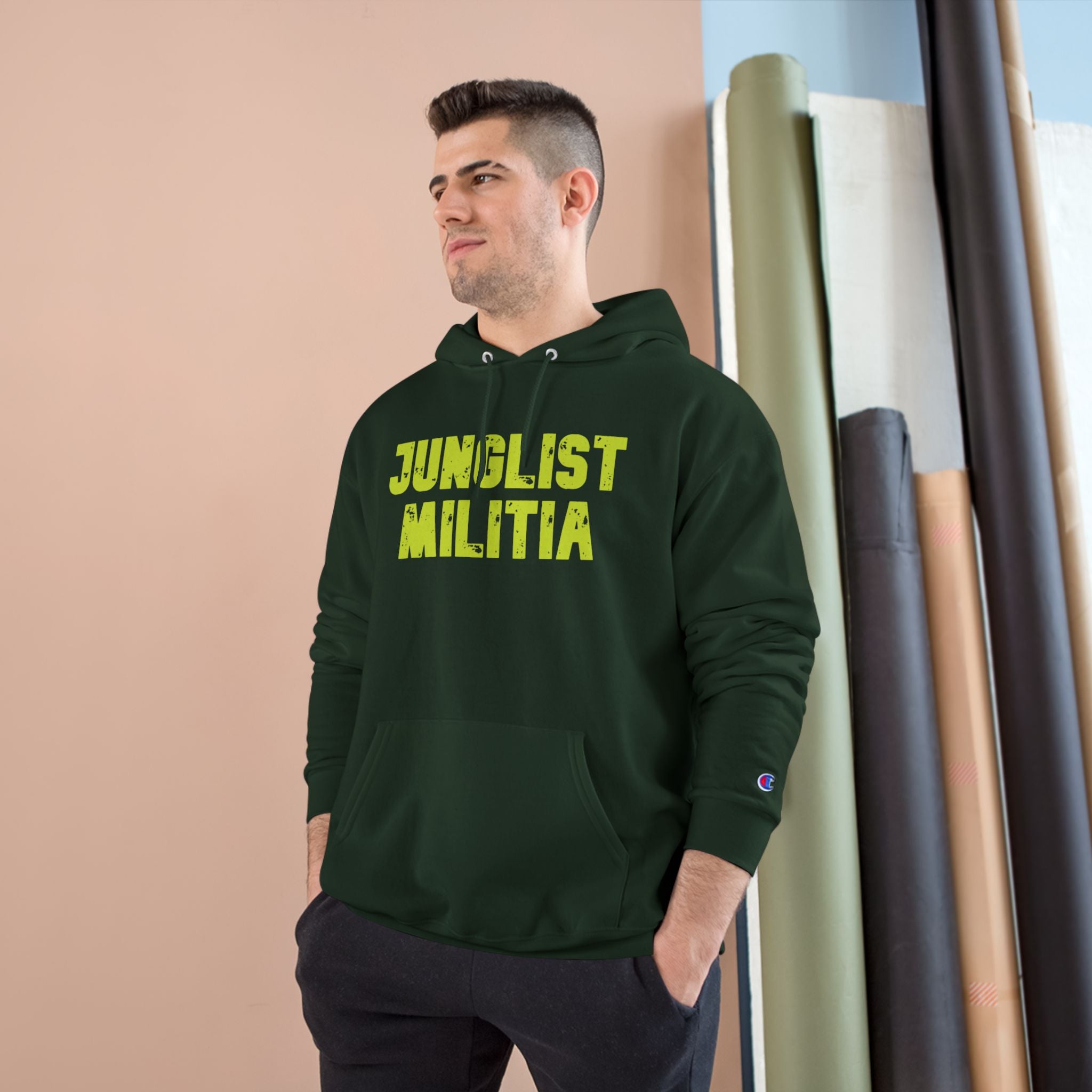 Champion Hoodie- JUNGLIST MILITIA ARMY