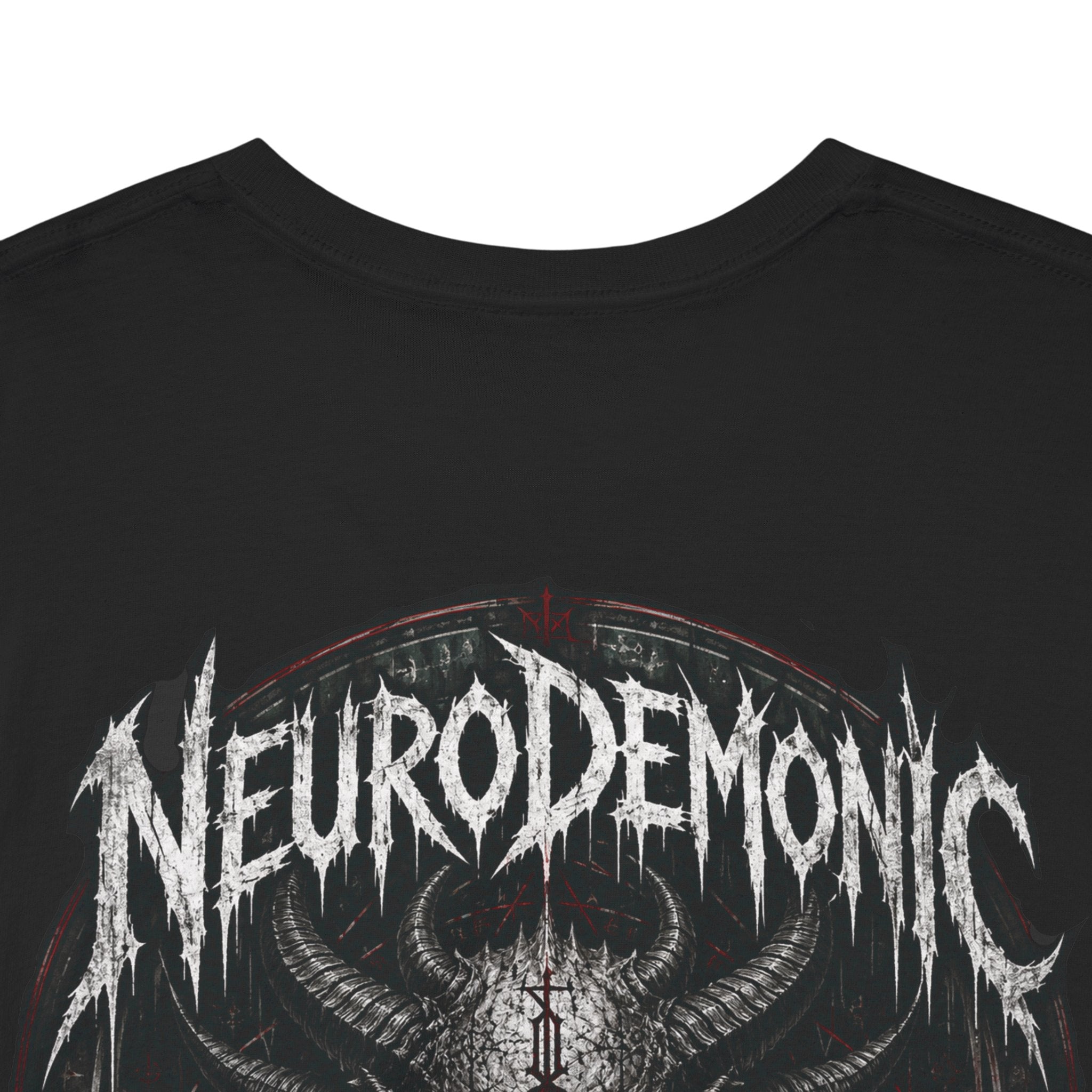 NeuroDemonic Cult Sigil T-Shirt – Forged From Sound, Built From Shadows | Premium Gildan Front & Back Graphic Tee