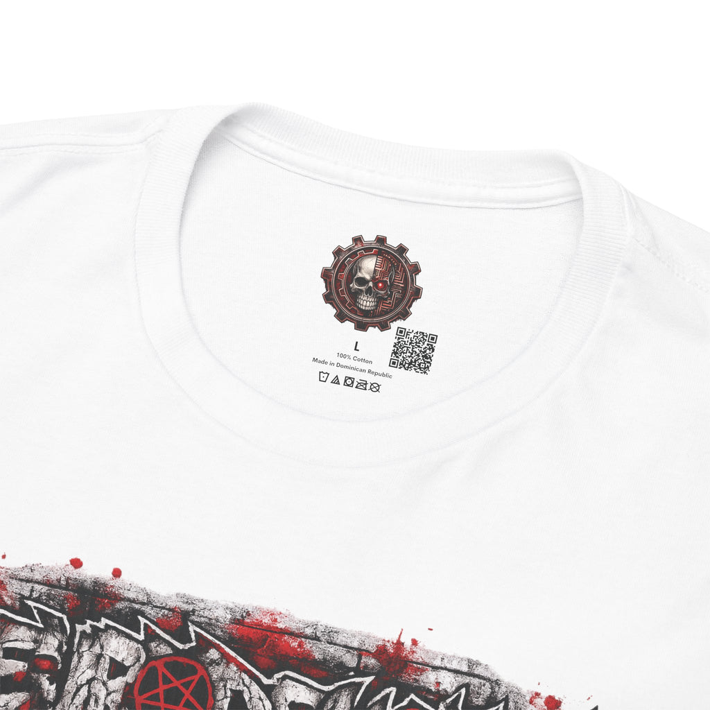 NEURODEMONIC™ Graffiti Skull Pentagram T Shirt | DNB Hardstyle Jungle Techno Trapcore Metalcore Streetwear |Skull Tee — Gildan Graphic Shirt