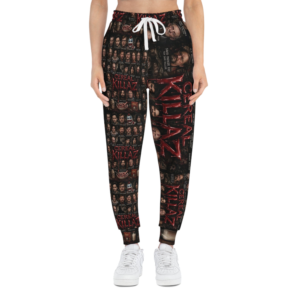 CEREAL KILLAZ Unisex All-Over Print Joggers | True Crime Horror Streetwear Sweatpants