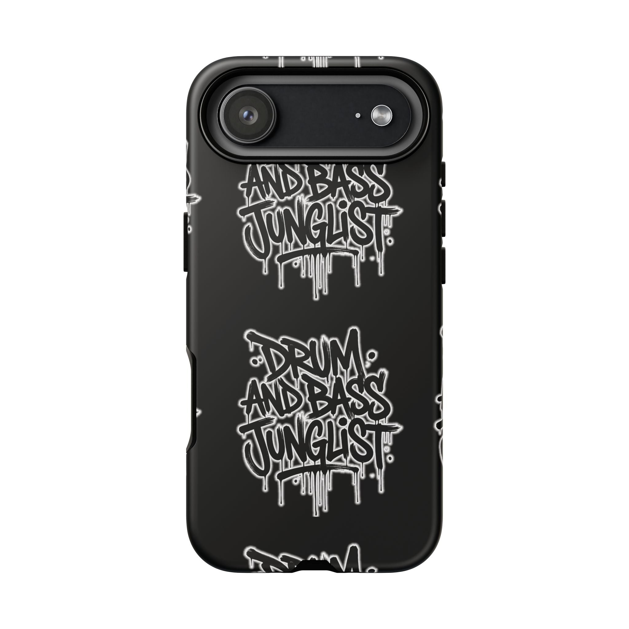 Drum and Bass Junglist Black Graffiti Tough Phone Case | iPhone & Samsung Protective Case