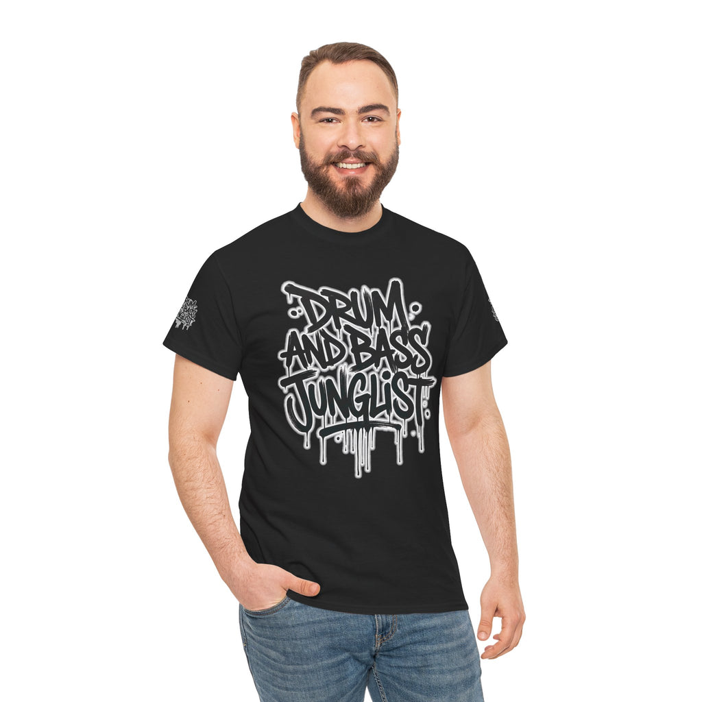Junglist Militia™ Since 1996 | Drum & Bass Junglist Graffiti Gildan Premium Cotton T-Shirt | NeuroDemonic Records Official Streetwear | 10 Colors