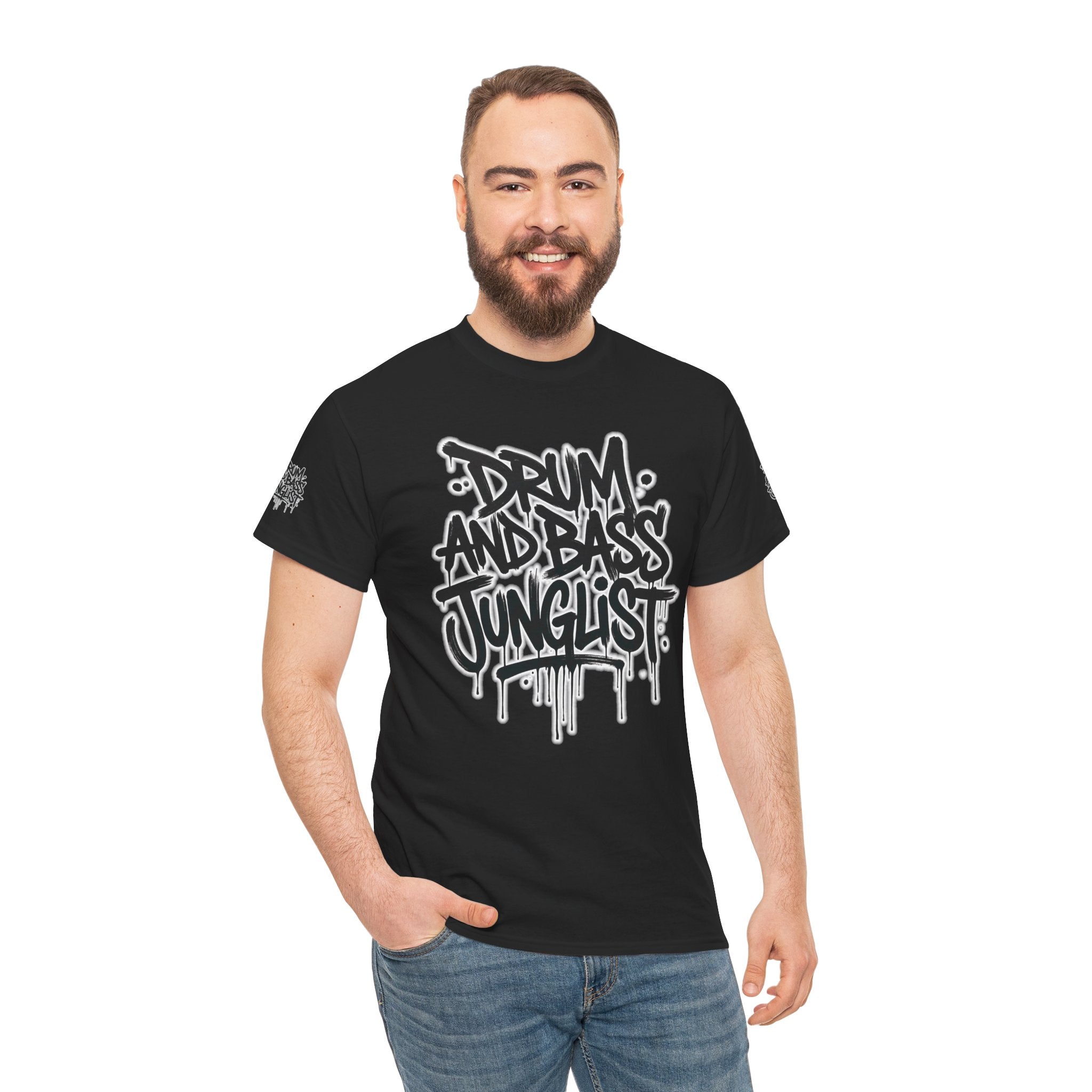 Junglist Militia™ Since 1996 | Drum & Bass Junglist Graffiti Gildan Premium Cotton T-Shirt | NeuroDemonic Records Official Streetwear | 10 Colors