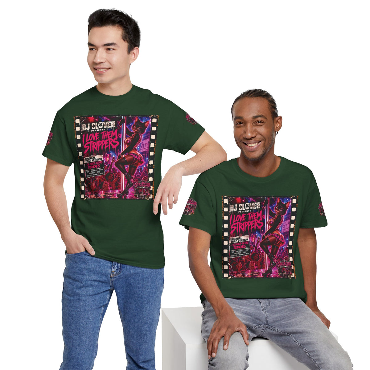 DJ Clover Presents “I Love Them Strippers” - Strip Club Records Official Album T-Shirt