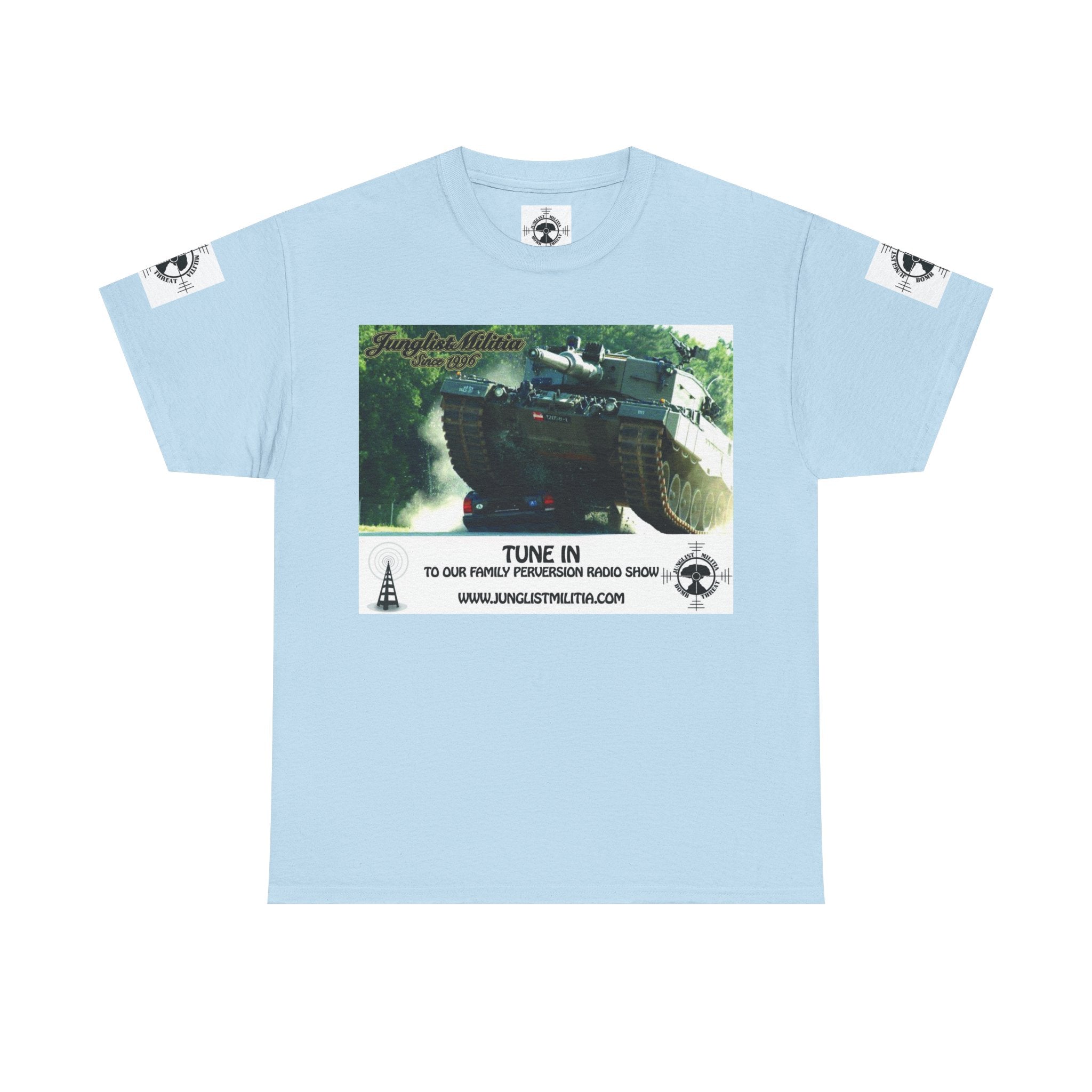 Classic Radio Junglist Militia The Junglist Militia Family Perversion Radio Show Los Angeles, California. Unisex Gildan T-Shirt