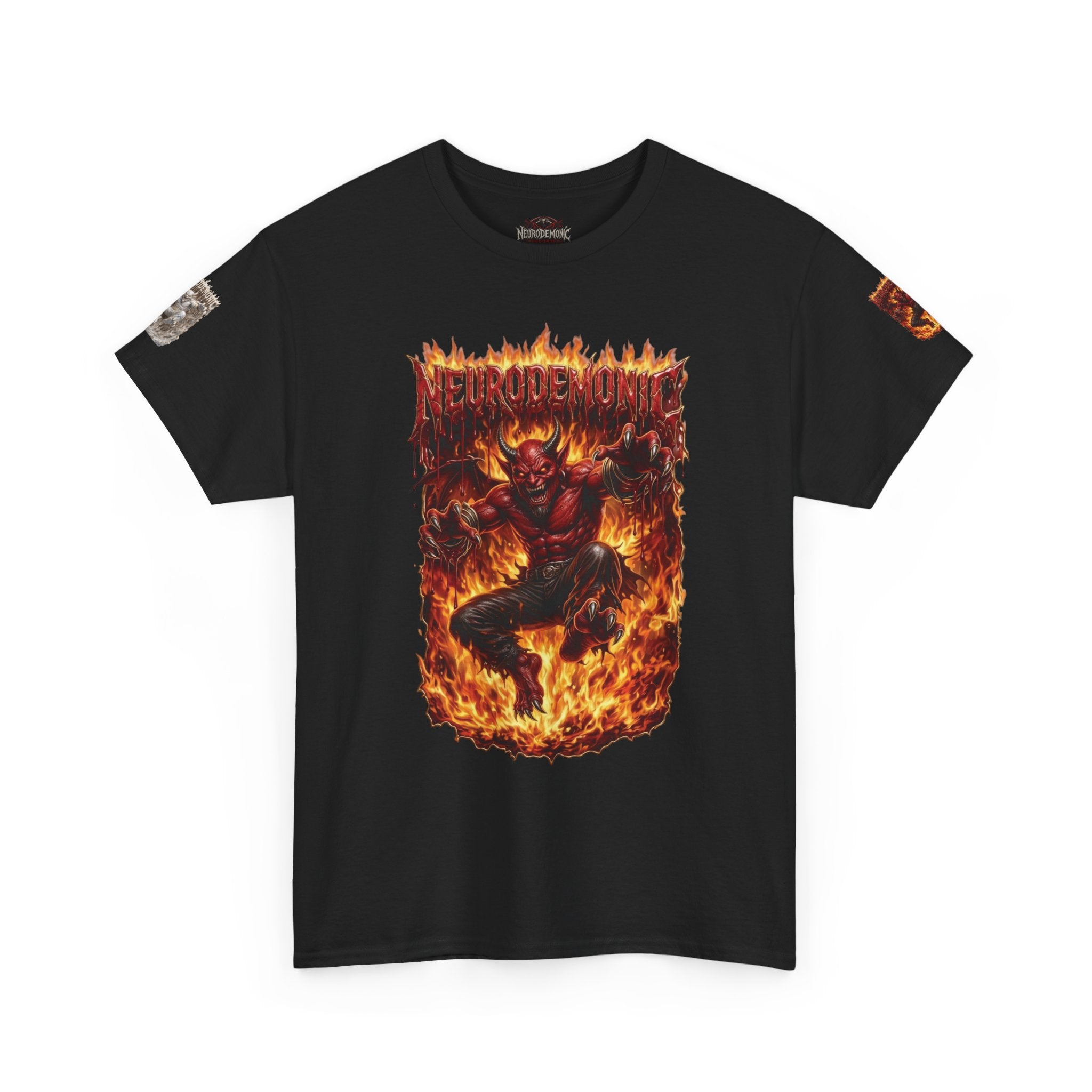 NeuroDemonic® Infernal Demon T-Shirt – Premium Gildan Underground Metal & Drum and Bass Streetwear | Premium Heavy Metal Edition